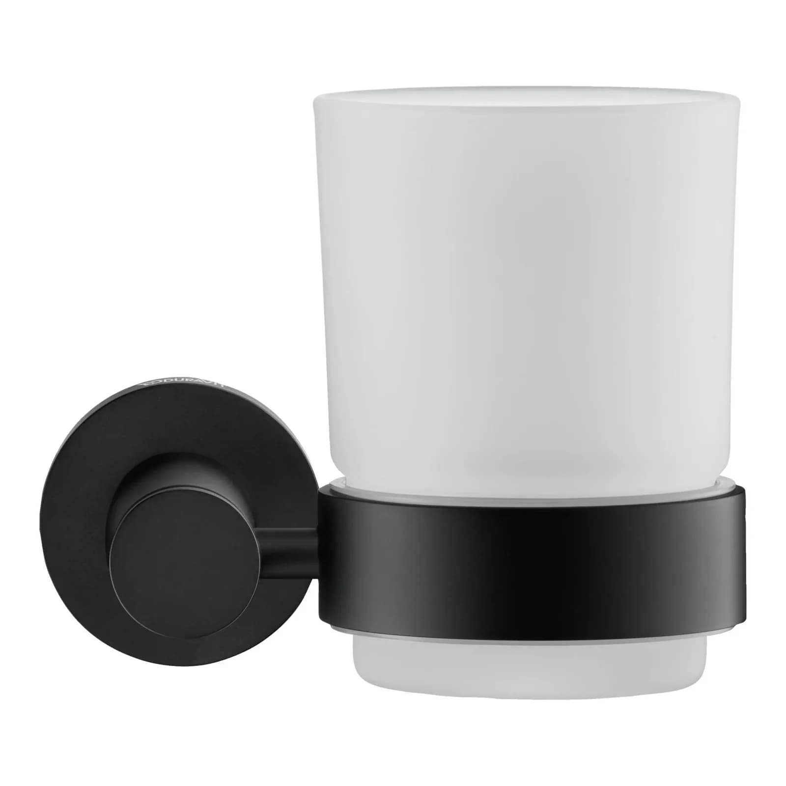 Duravit D-Code Glashalter Glas rechts, Schwarz Matt, Milchglas