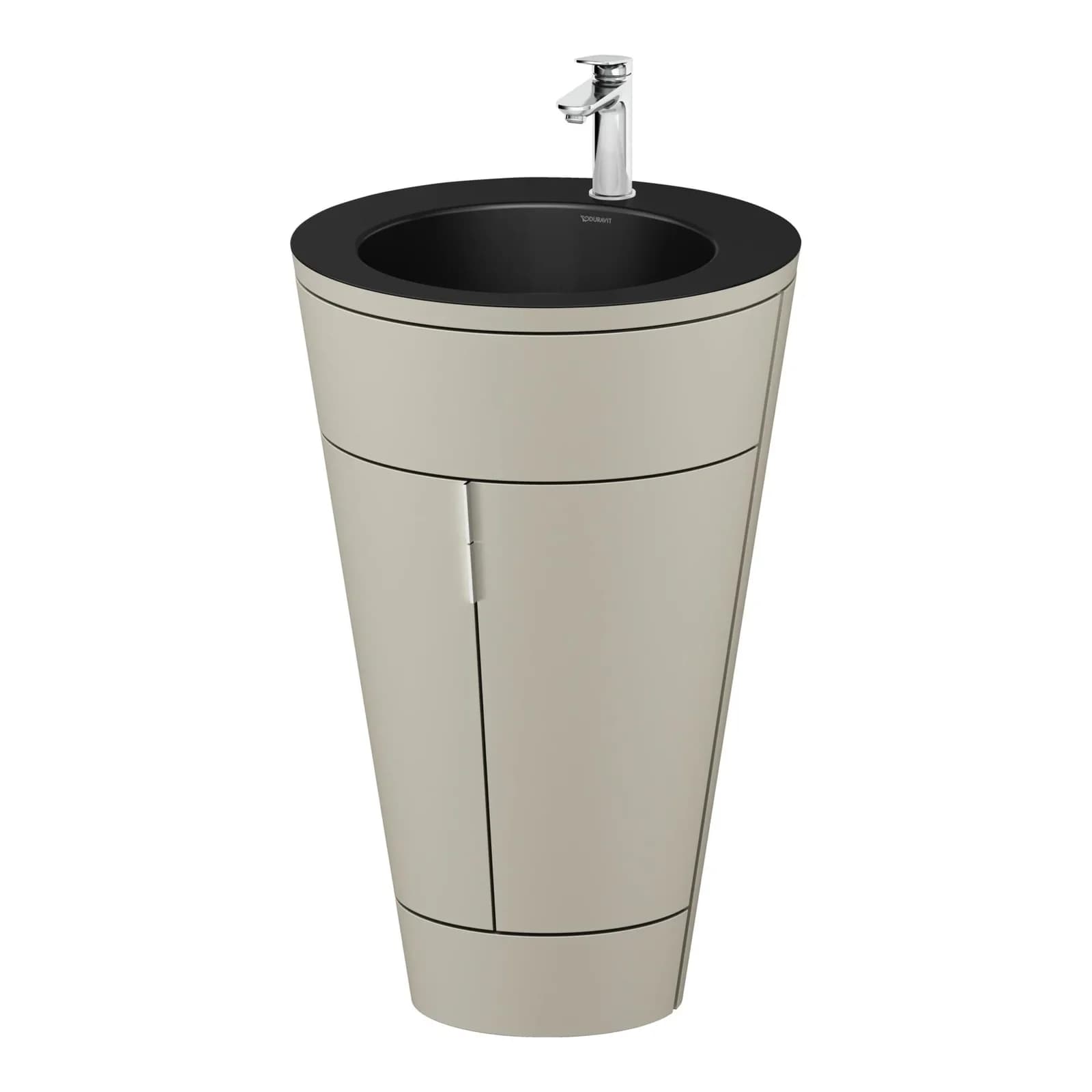 Duravit Starck 1,c-bonded Set S19514O10600000 Keramik Schwarz Matt Chrom