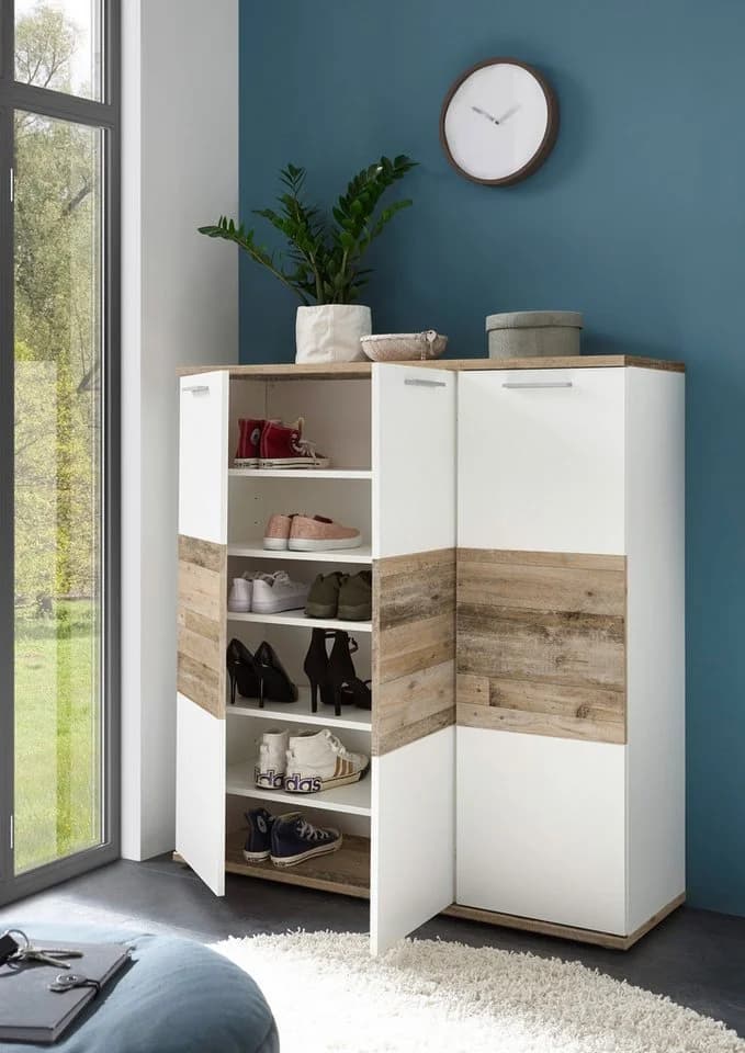 PREISBRECHER Schuhschrank Hugo Weiß Modern