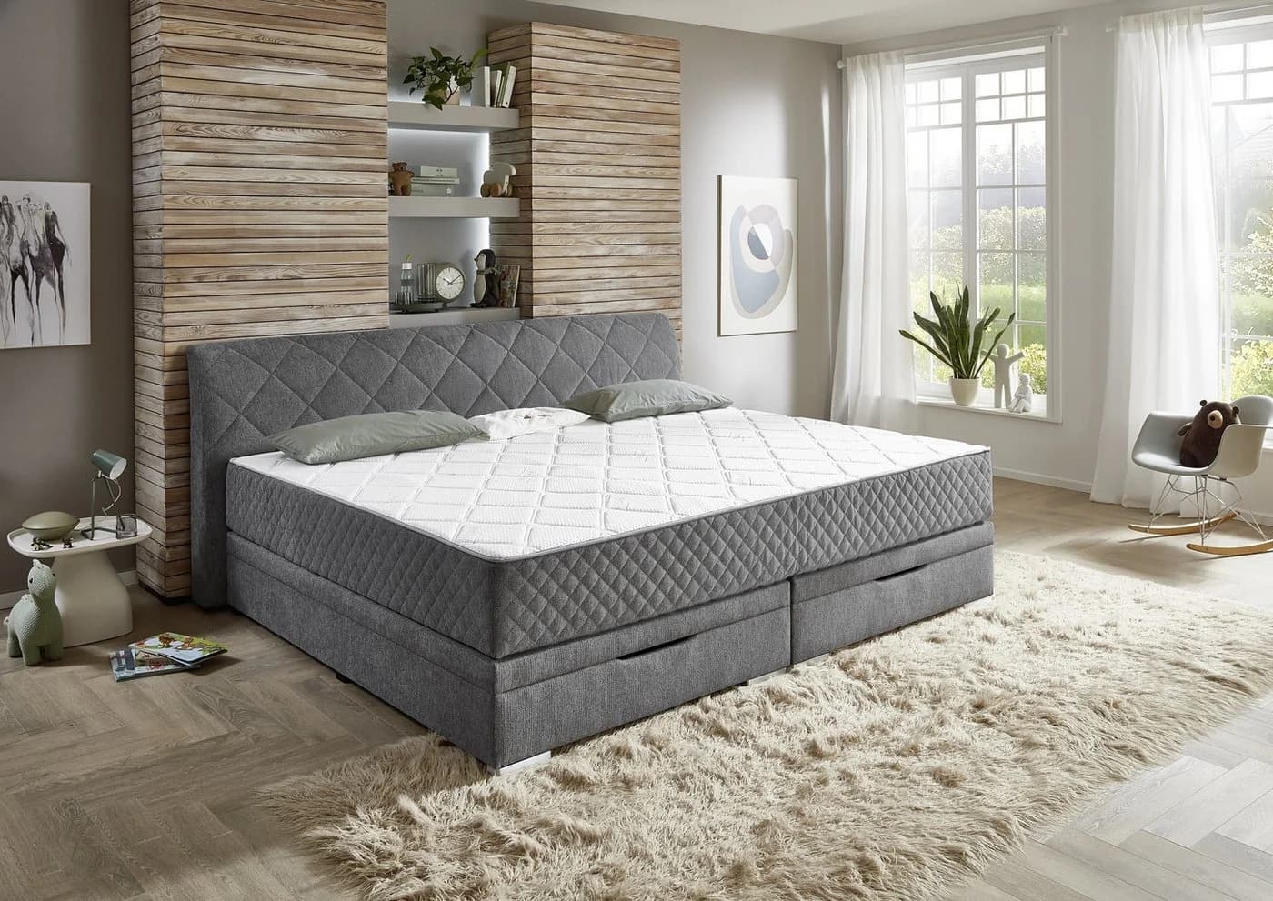 möbelando Boxspringbett SoftNight 7-Zonen-Matratze