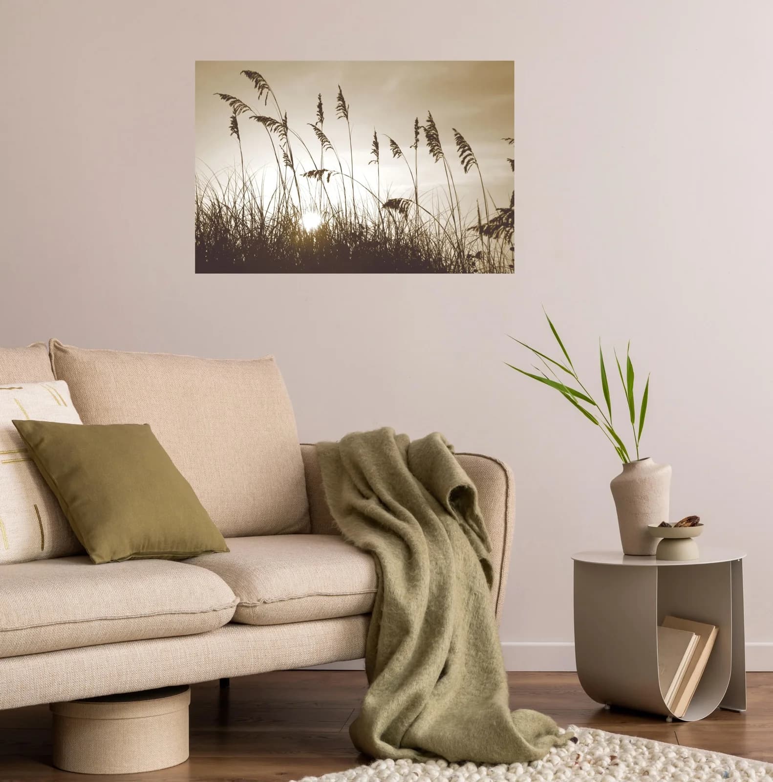 QUEENCE Wandsticker Düne Beige Selbstklebend Wandtattoo