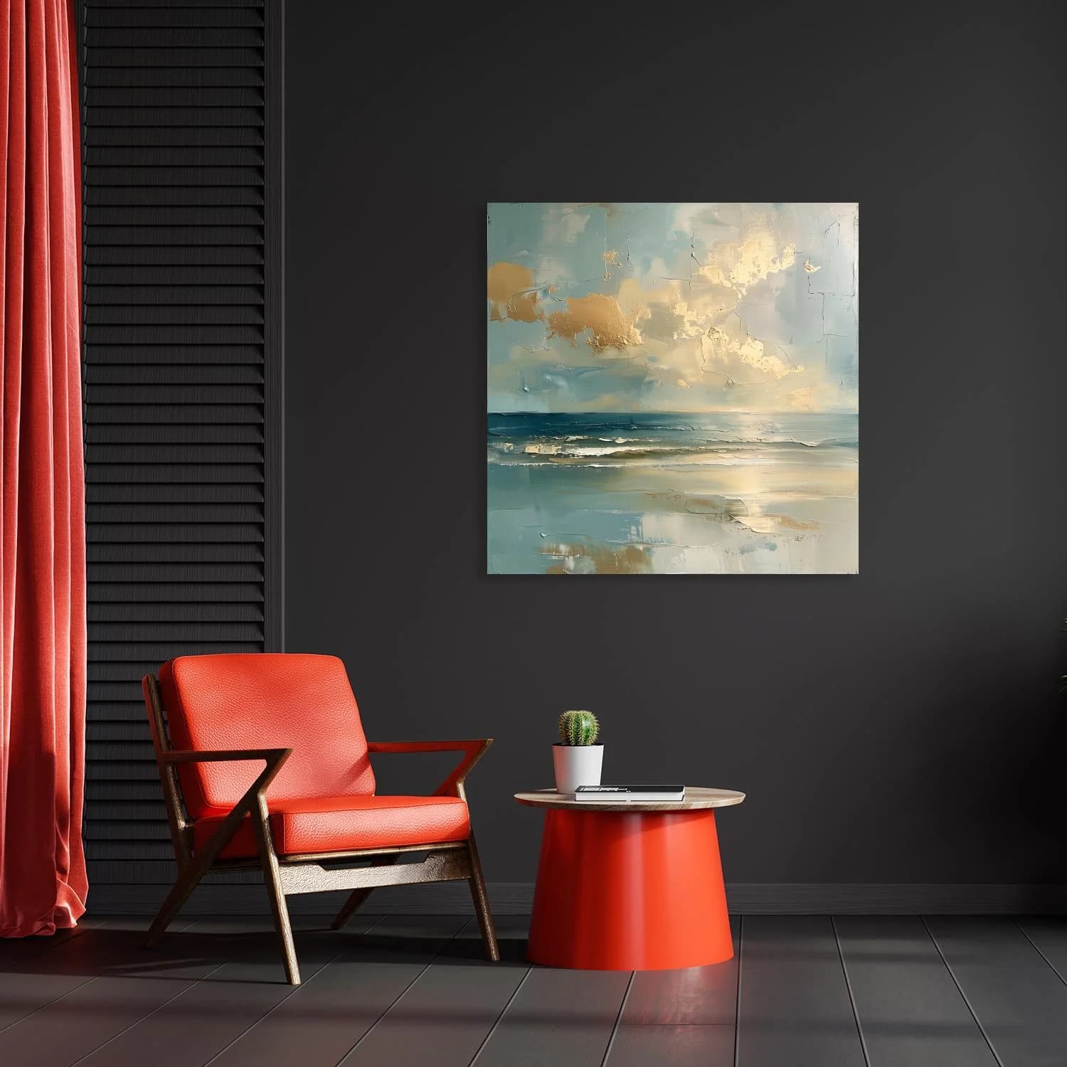 Acrylglasbild QUEENCE "Ein Tag am Meer" 50x50 cm