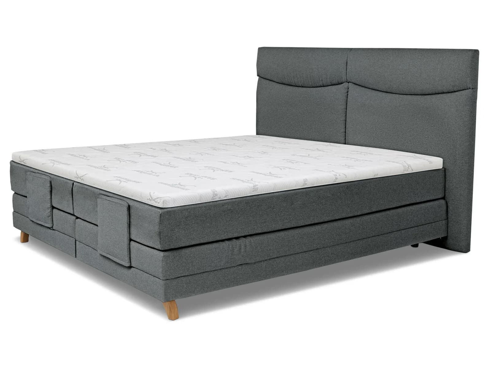 Sansibar Boxspringbett Langeoog mit Motor und TFK 500 Matratzen