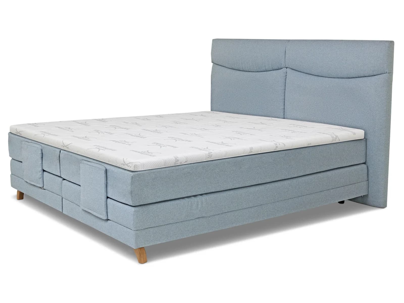 Boxspringbett SANSIBAR Langeoog mit Motor und Stoffbezug