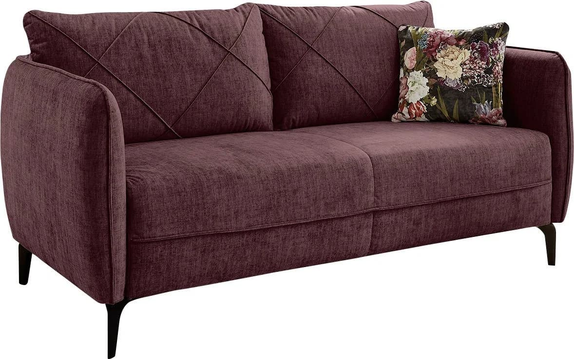 Jockenhöfer Gruppe Novara 2,5-Sitzer Sofa Aubergine Retro