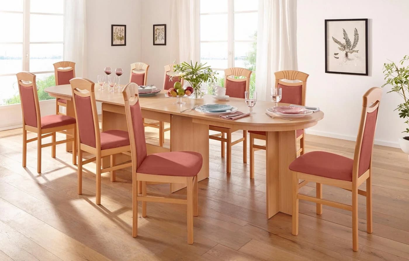 HOME AFFAIRE Esszimmerstuhl Franz Orange Buche Massivholz