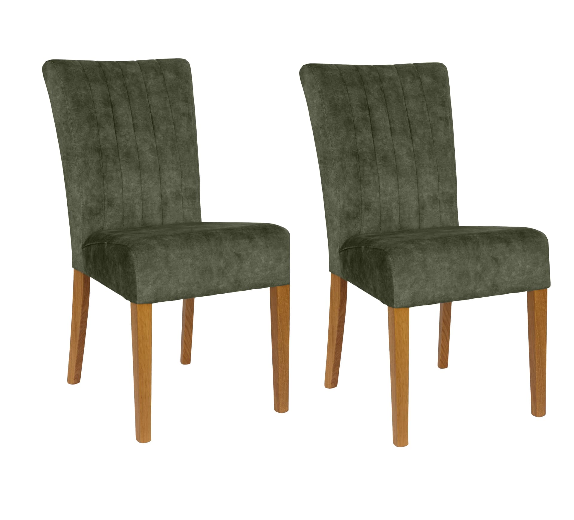 Home Affaire 4-Fußstuhl Beige Massivholz Eiche Samt