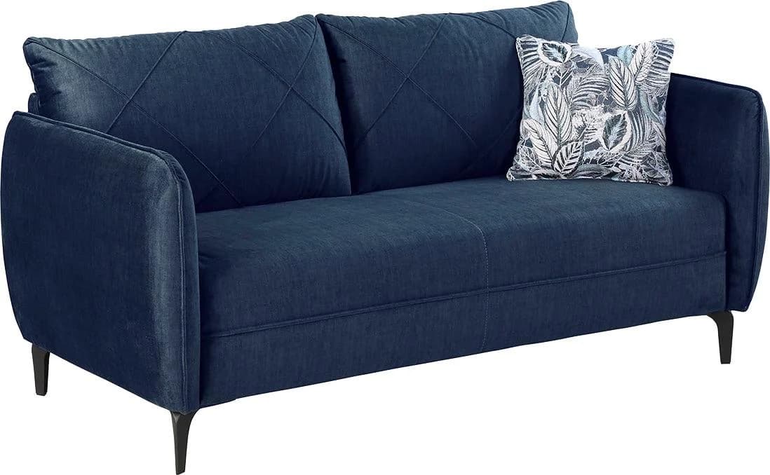 Jockenhöfer Novara 2,5-Sitzer Sofa Blau Retro-Optik