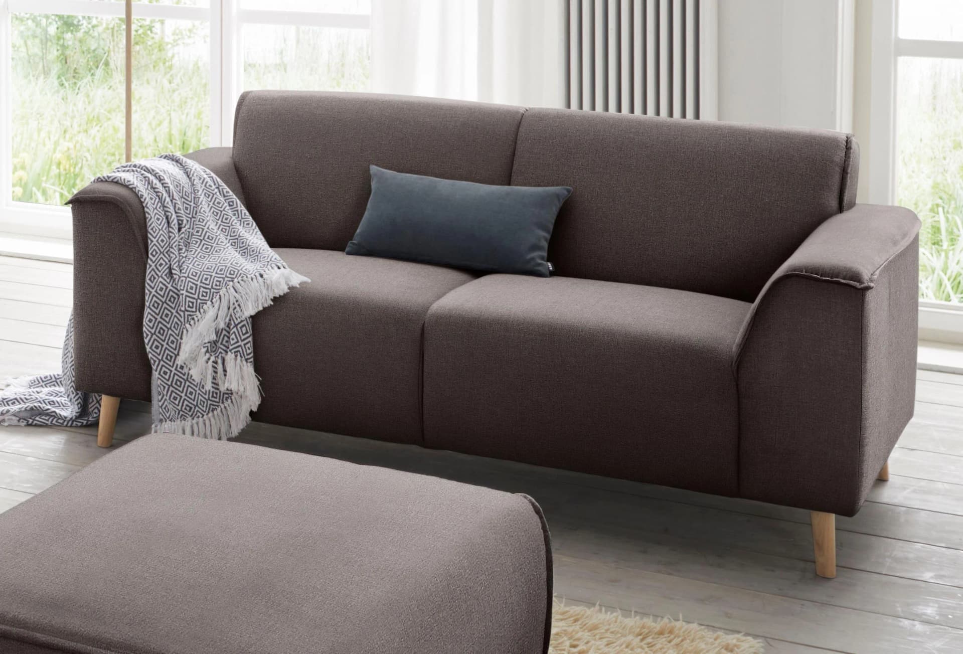 Home Affaire Janek 2-Sitzer Sofa Skandinavisch Grau