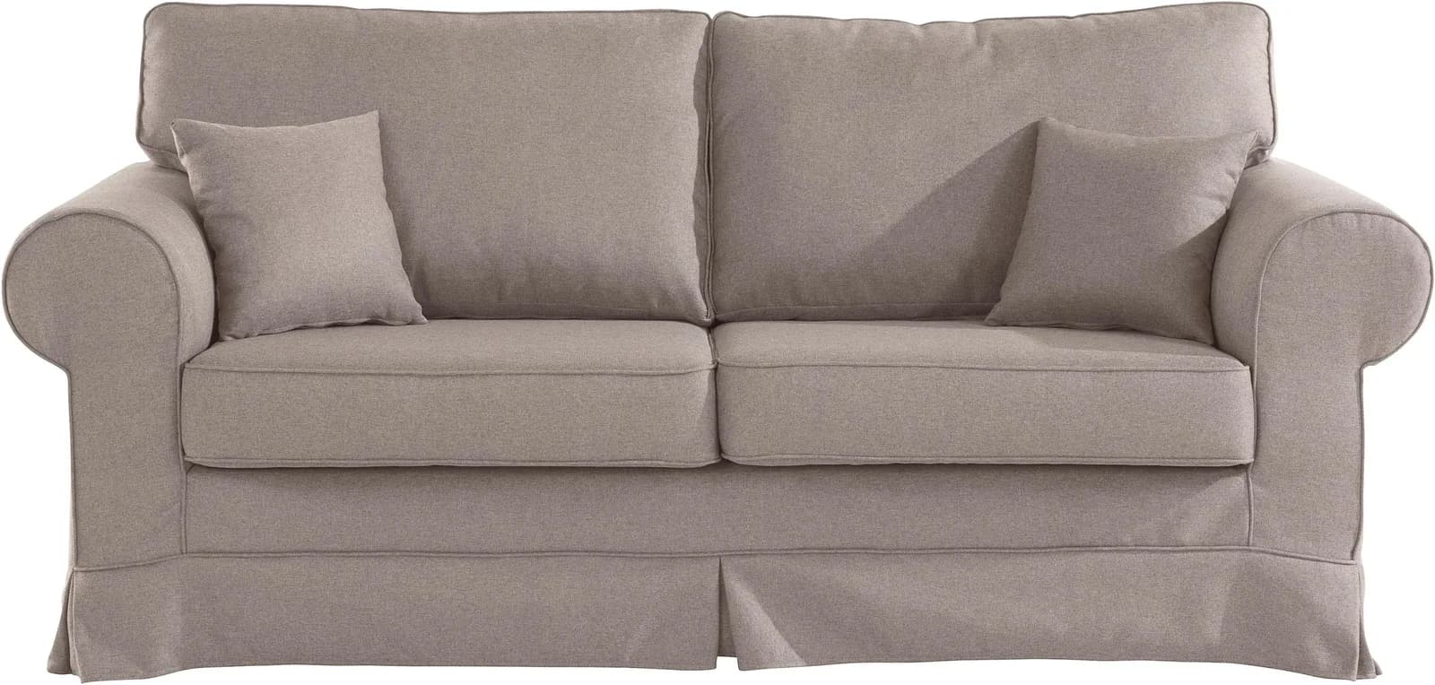 HOME AFFAIRE Shadmoor 3-Sitzer Sofa Beige Polyester Hussenoptik