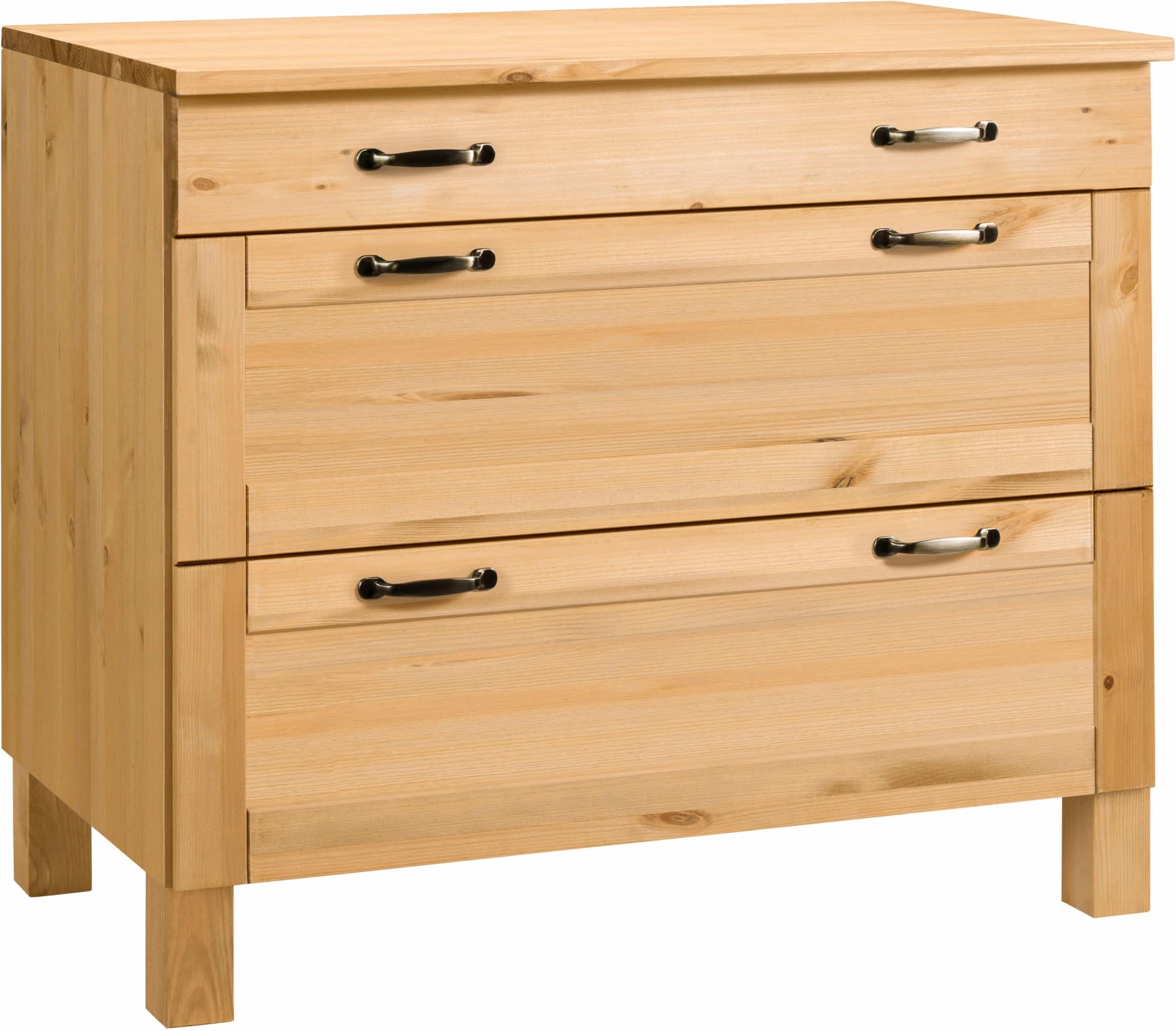 Home affaire Alby Unterschrank Beige Massivholz Kiefer