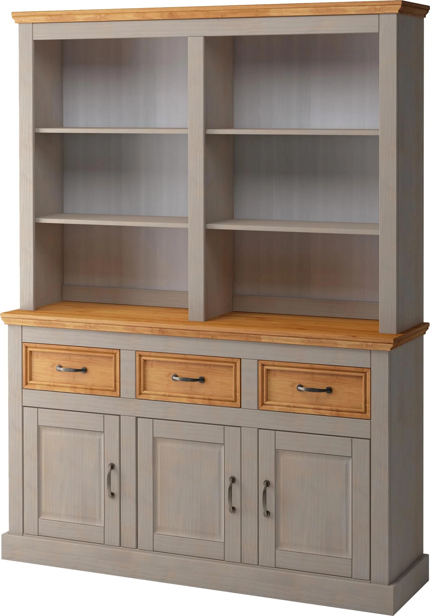 OTTO HOME Buffet Selma Grau Landhausstil Massivholz
