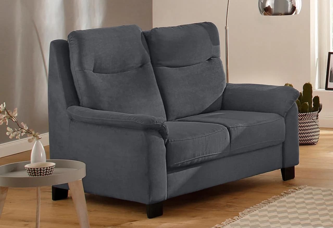 Home Affaire Boccaccio 2-Sitzer Sofa Grau Microfaser