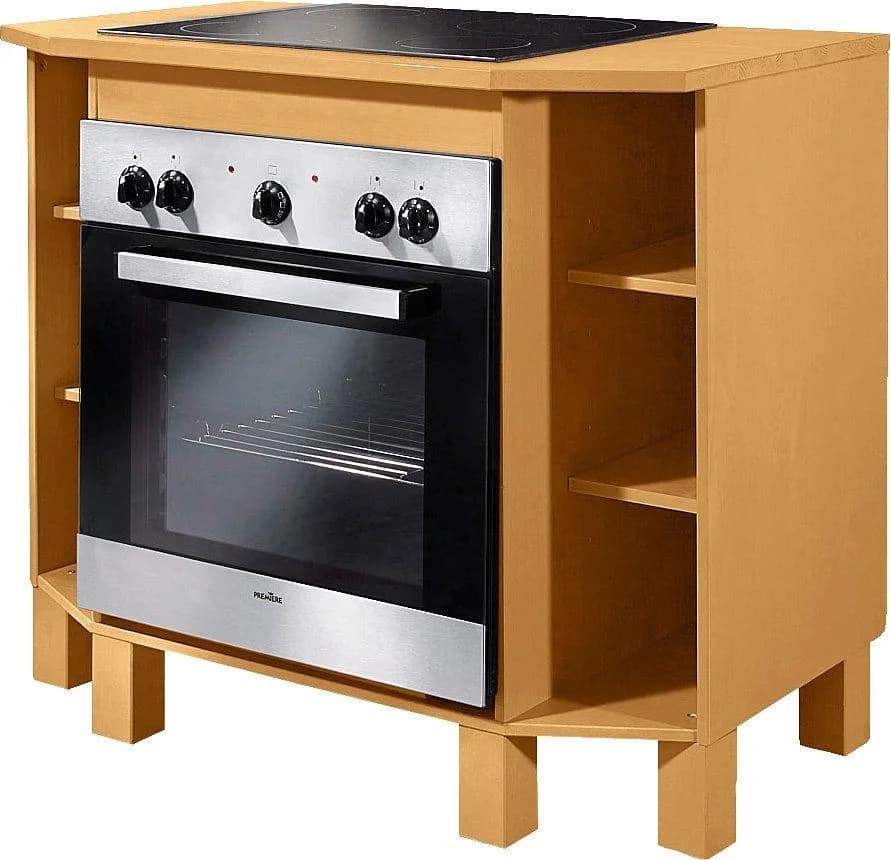 HOME AFFAIRE Oslo Herdumbauschrank Beige Massivholz Kiefer