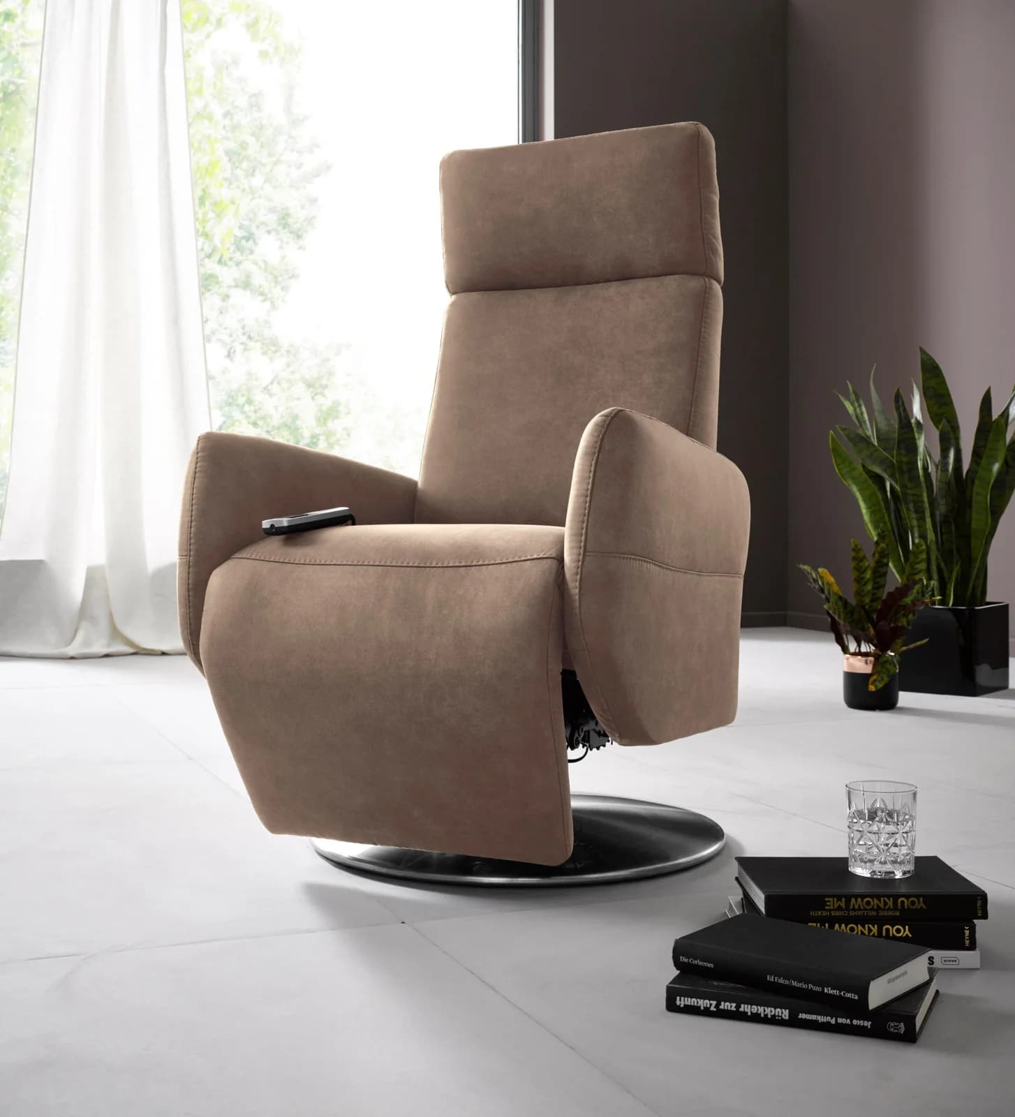 Relaxsessel SIT & MORE Kobra Nougat mit Aufstehhilfe
