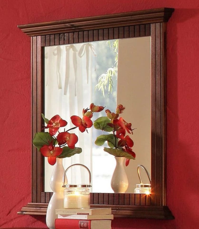OTTO HOME Spiegel Rustic Dunkelbraun Kiefer massiv