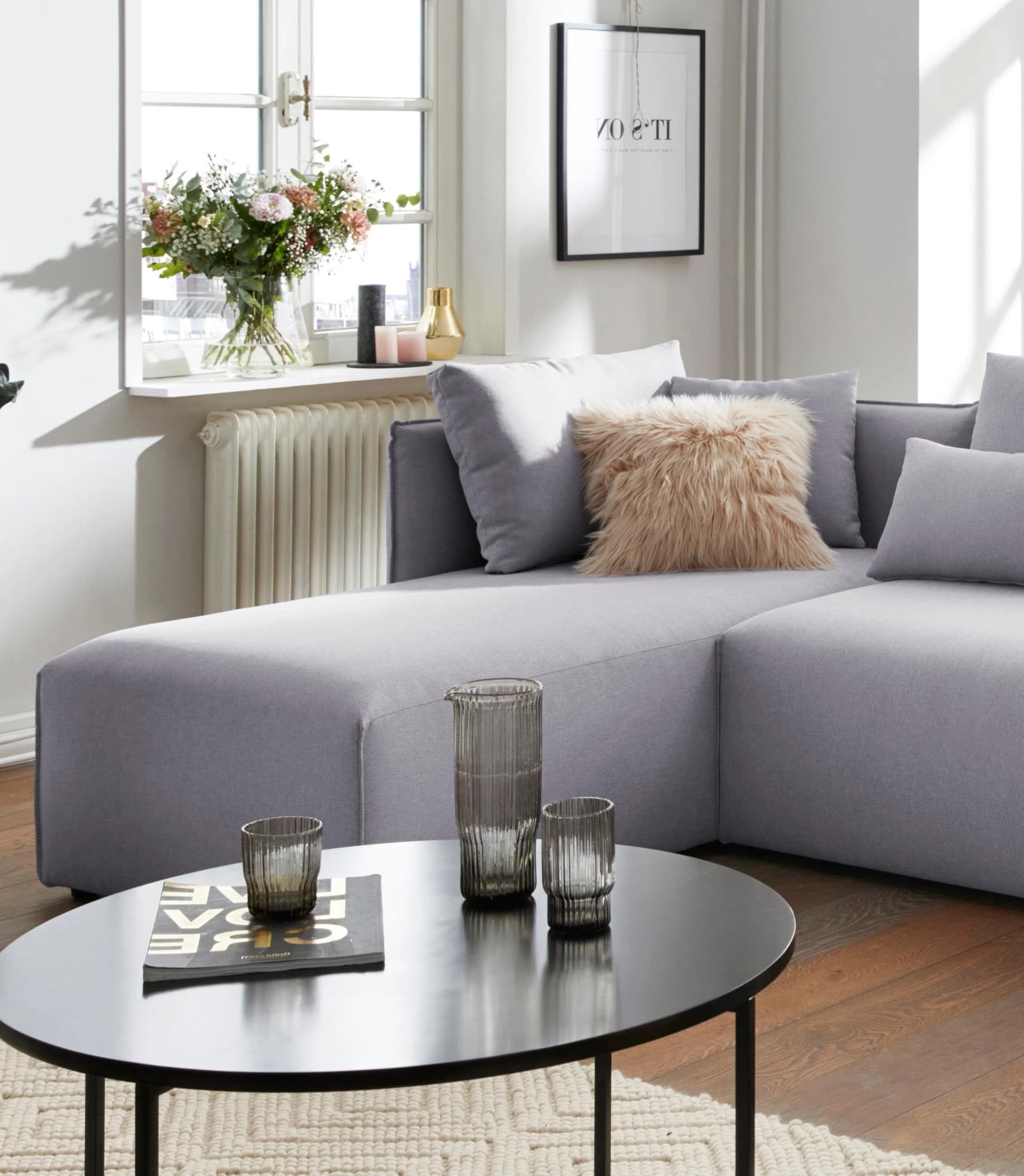 OTTO HOME Ottomane Nöre hellgrau - Modular & Vielseitig