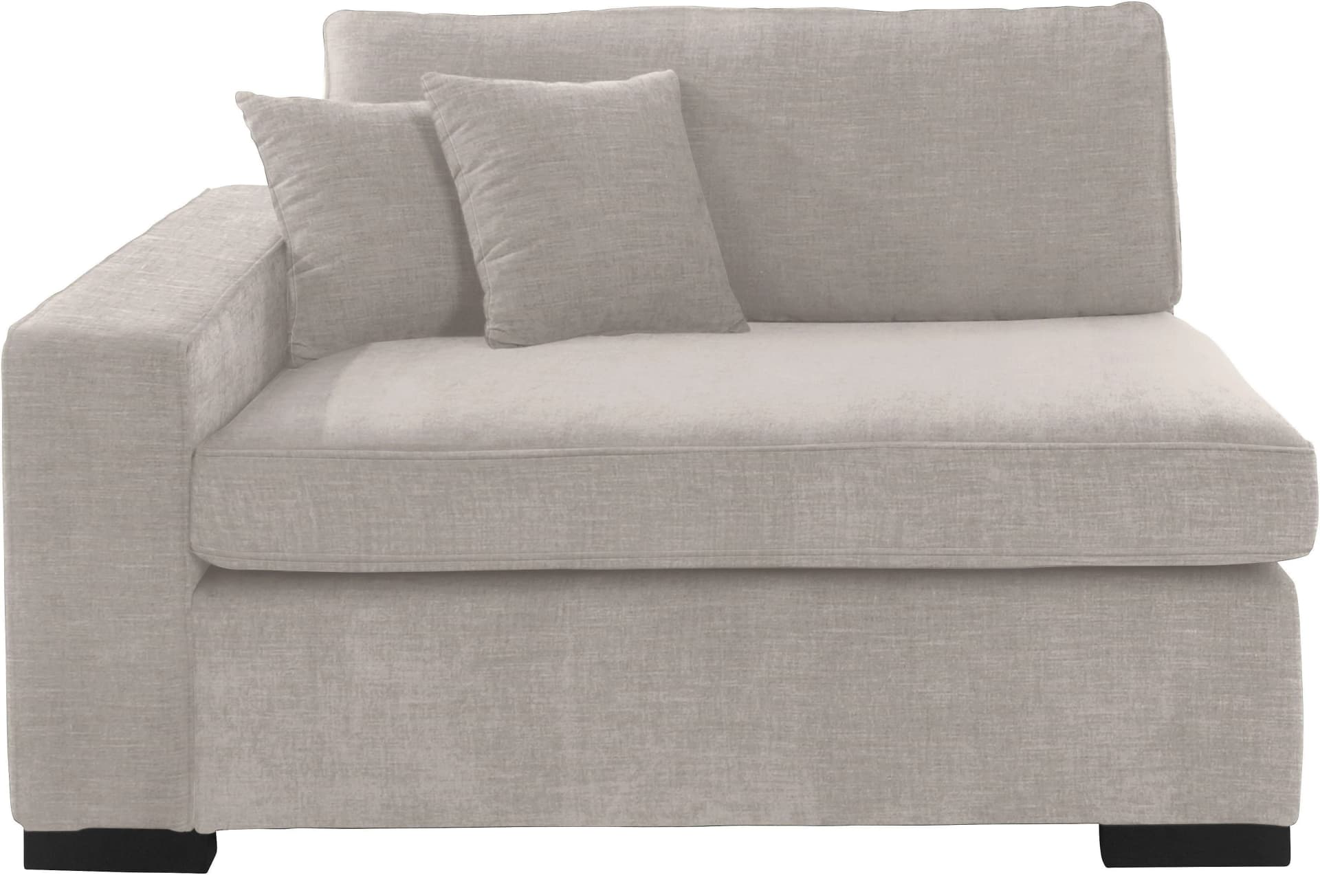 HOME AFFAIRE Skara XXL Sofaelement Beige Samtvelours