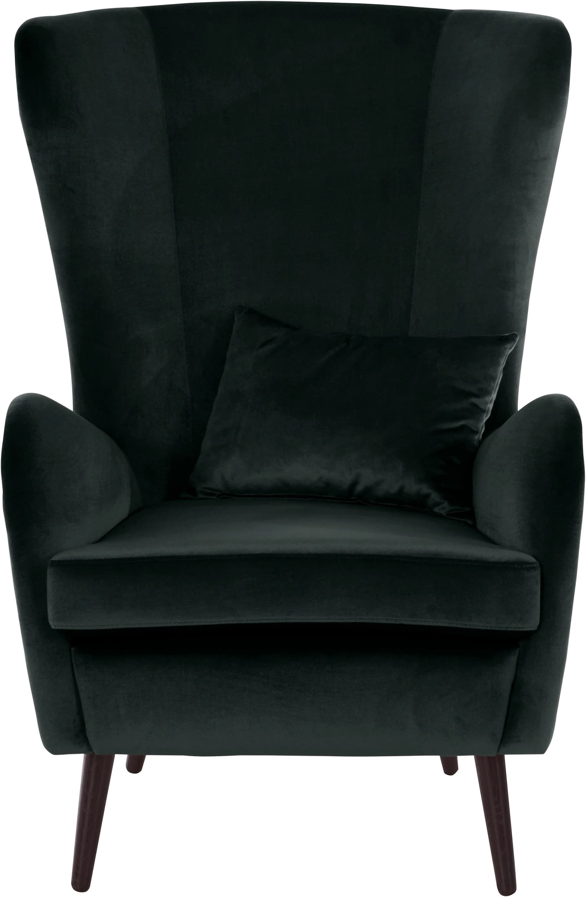 HOME AFFAIRE Sallito TV-Sessel mit Hocker Grün Samtoptik