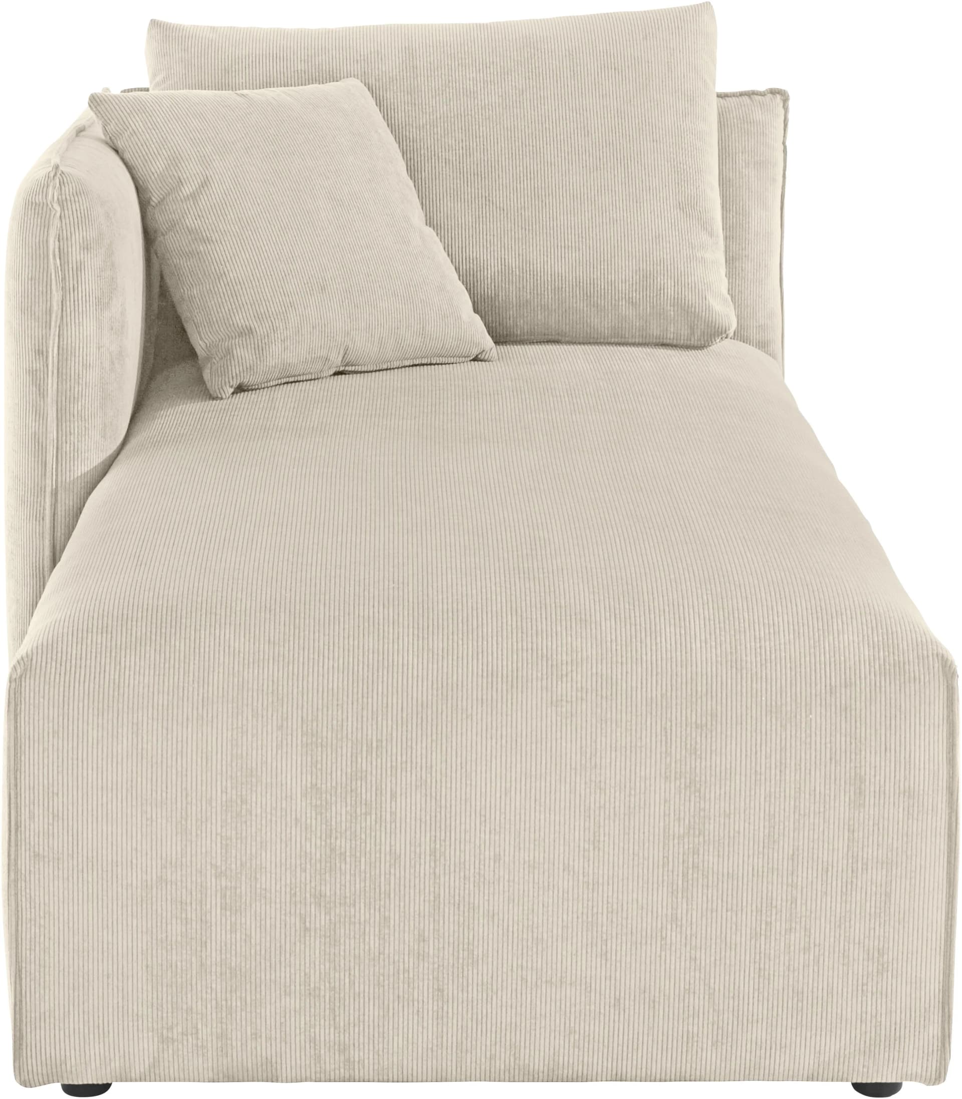 OTTO HOME Ottomane Nöre Beige Samtcord