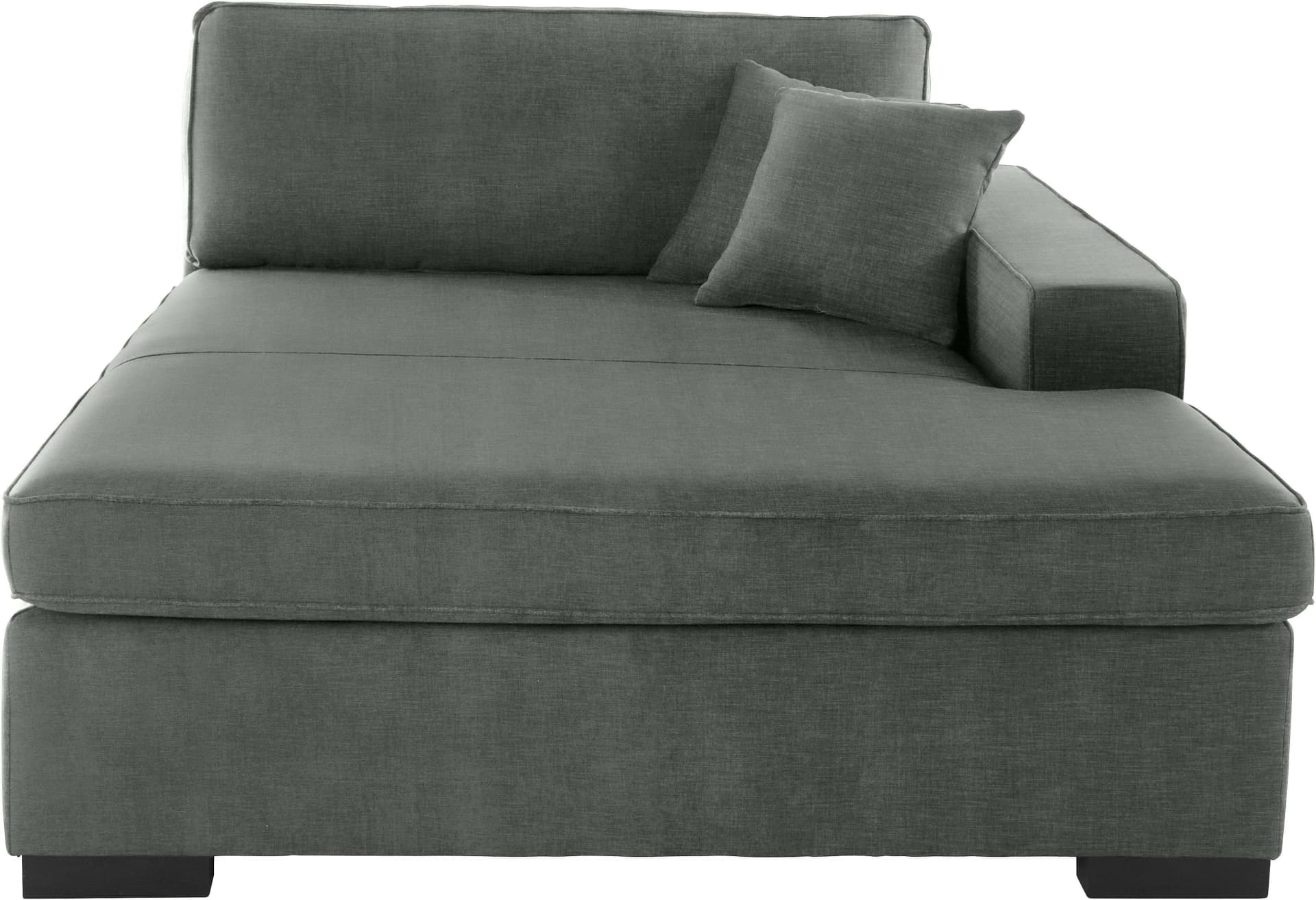 HOME AFFAIRE Skara XXL Sofaelement Grau Samtvelours Modul