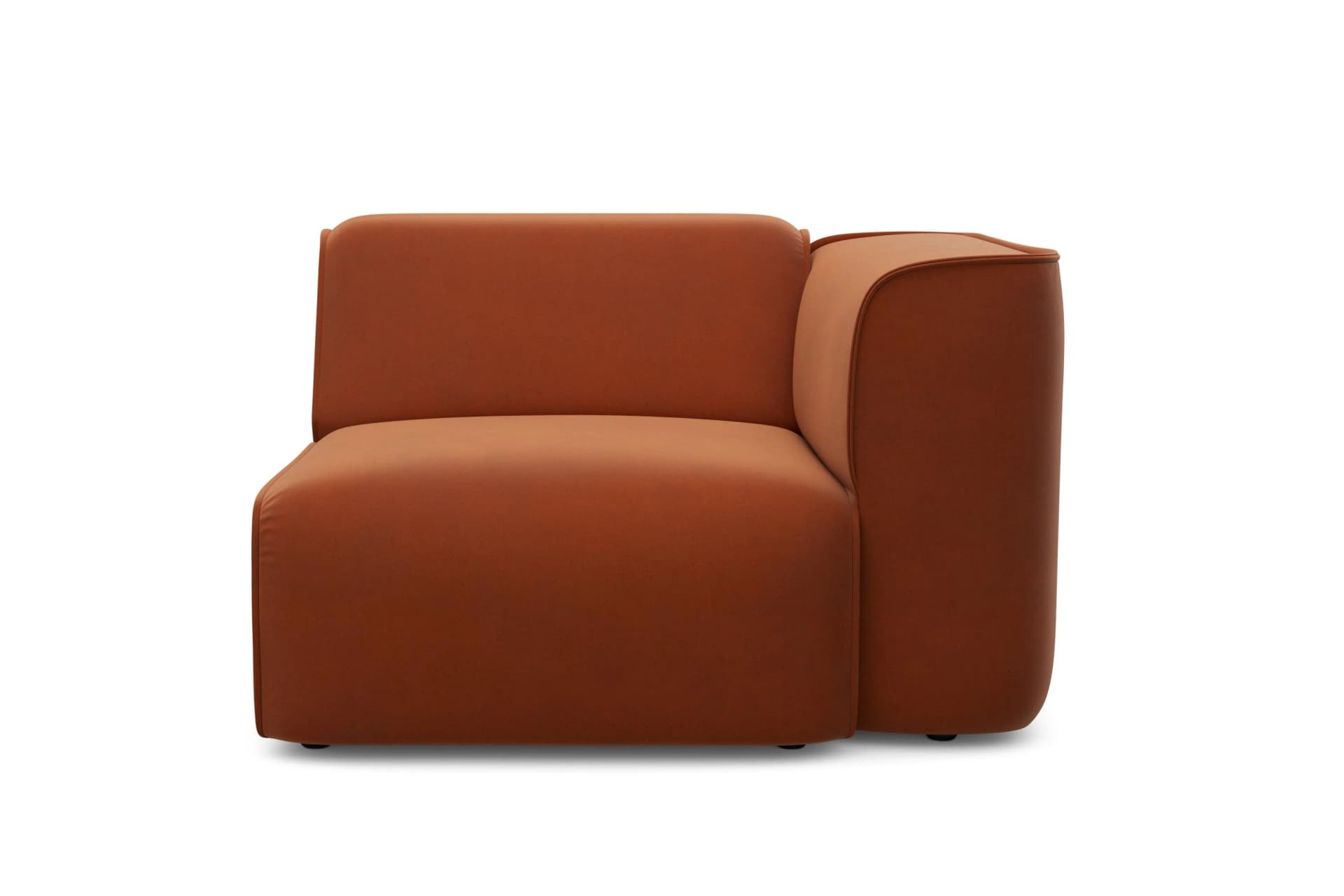 OTTO HOME Sessel Eckelement Samtoptik Braun Schwarz