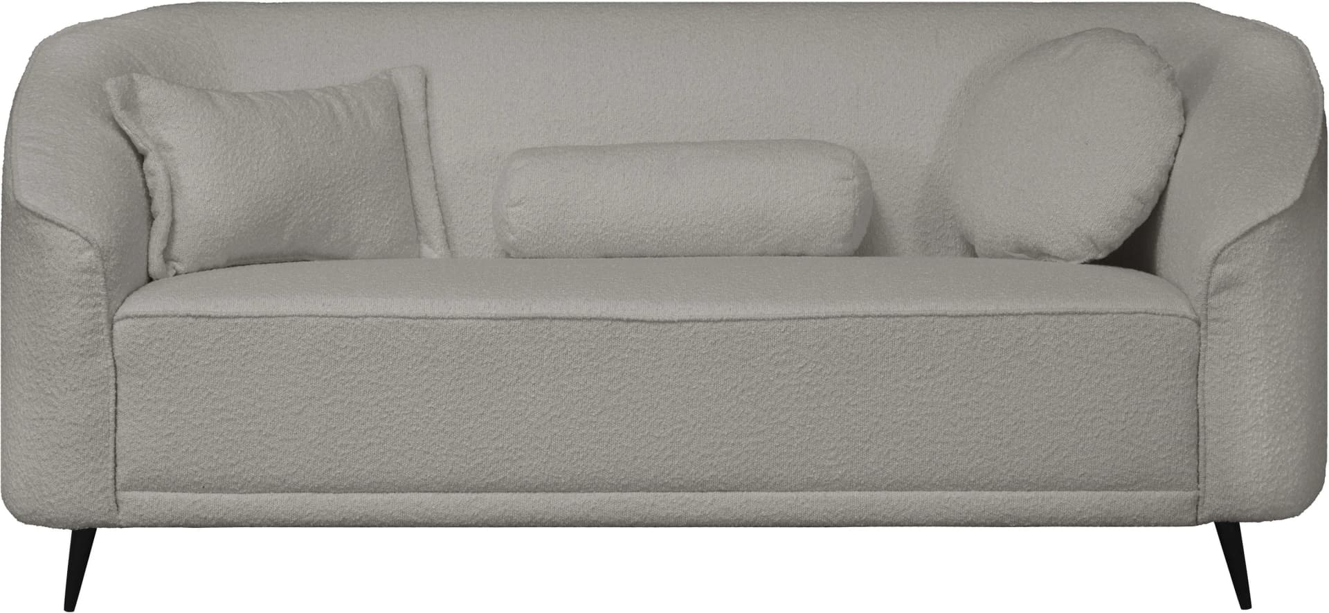 HOME AFFAIRE Ashly 3-Sitzer Sofa Grau Bouclé