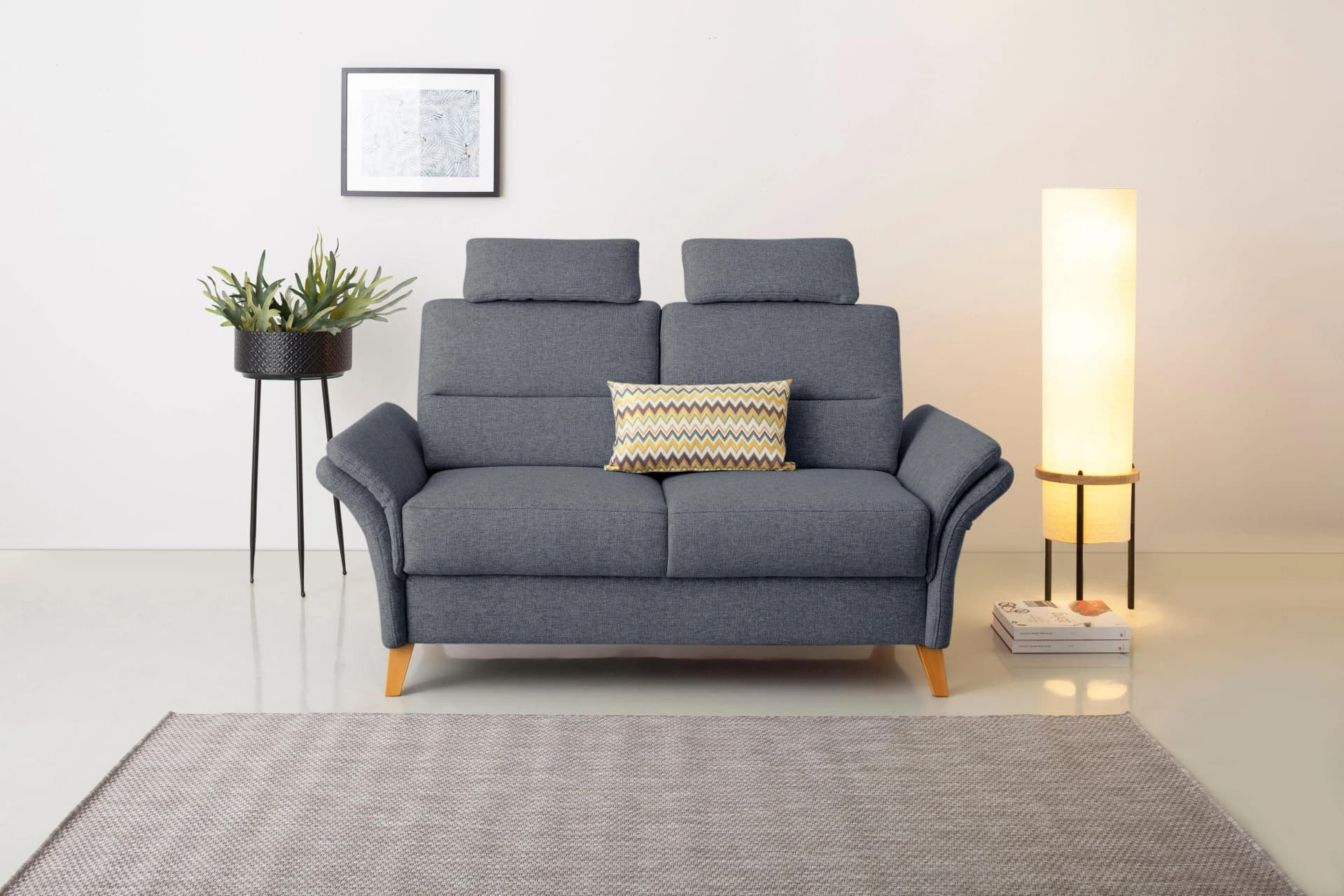 HOME AFFAIRE Westerland 2-Sitzer Sofa Anthrazit mit Armlehnfunktion