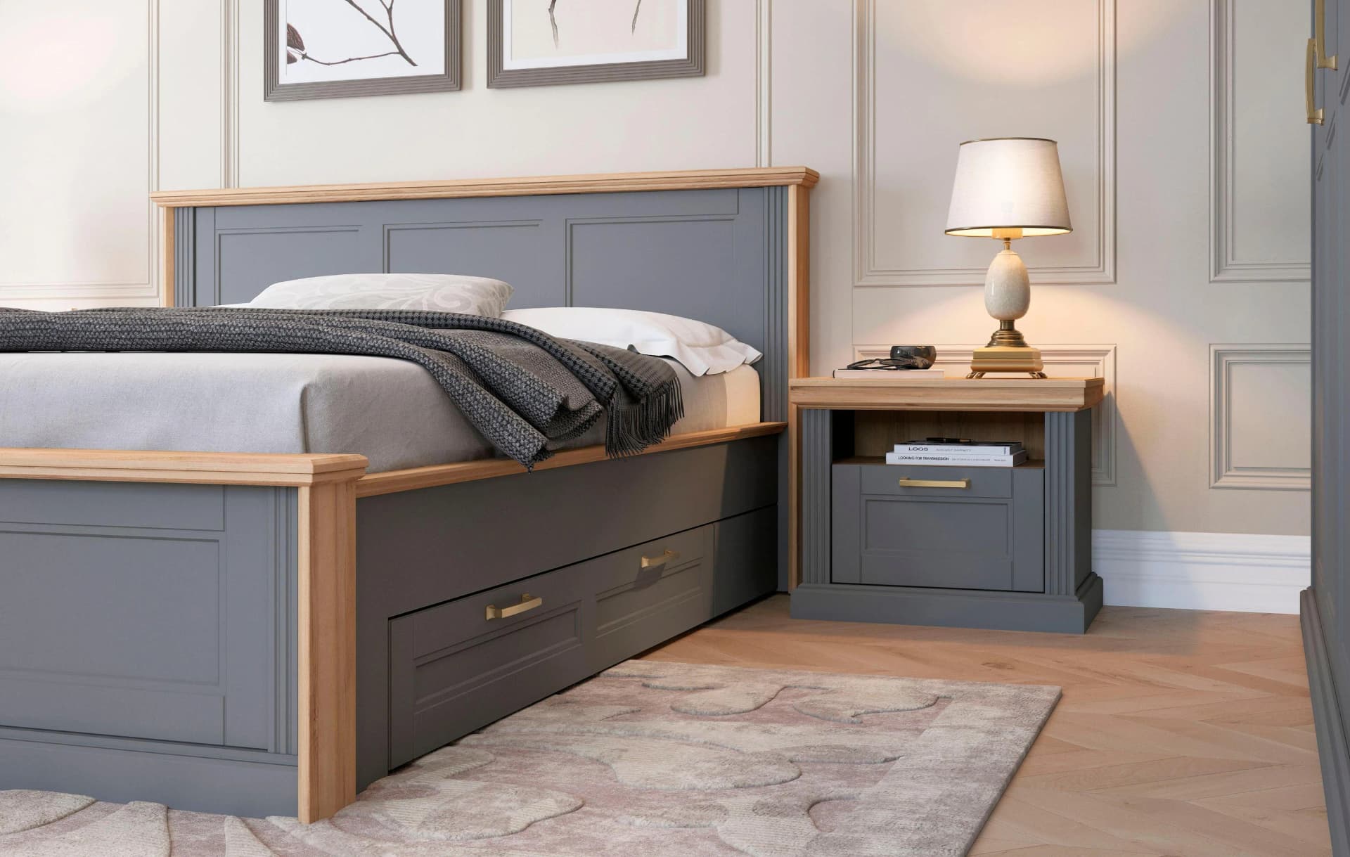 OTTO HOME Nachtkonsole Tara Landhausstil Grau