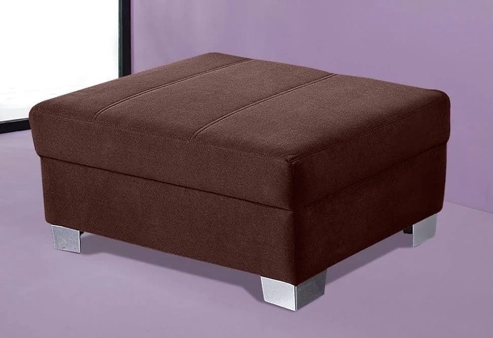 Home Affaire Hocker Anzio Braun Leder Microfaser Polsterhocker