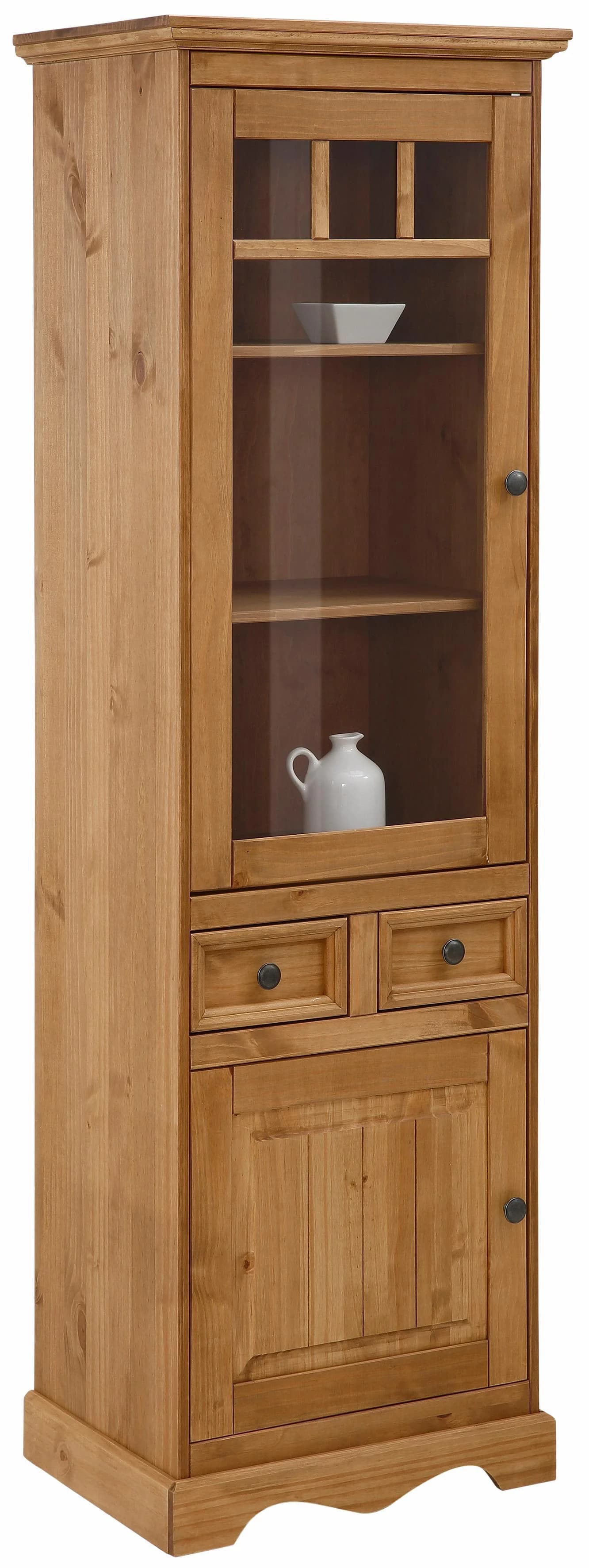OTTO HOME Vitrine Melissa Landhausstil Beige Massivholz