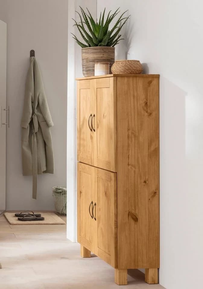 Home affaire Midischrank Rodby Massivholz Beige