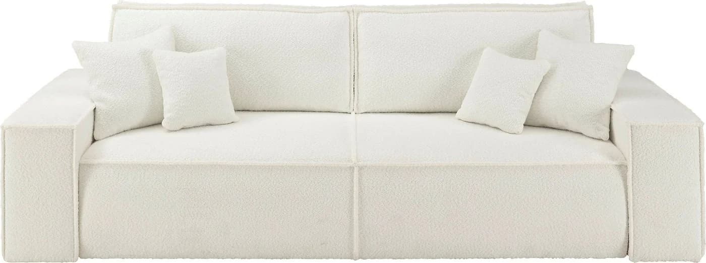OTTO HOME Schlafsofa FINNLEY 3-Sitzer Weiss mit Bettkasten
