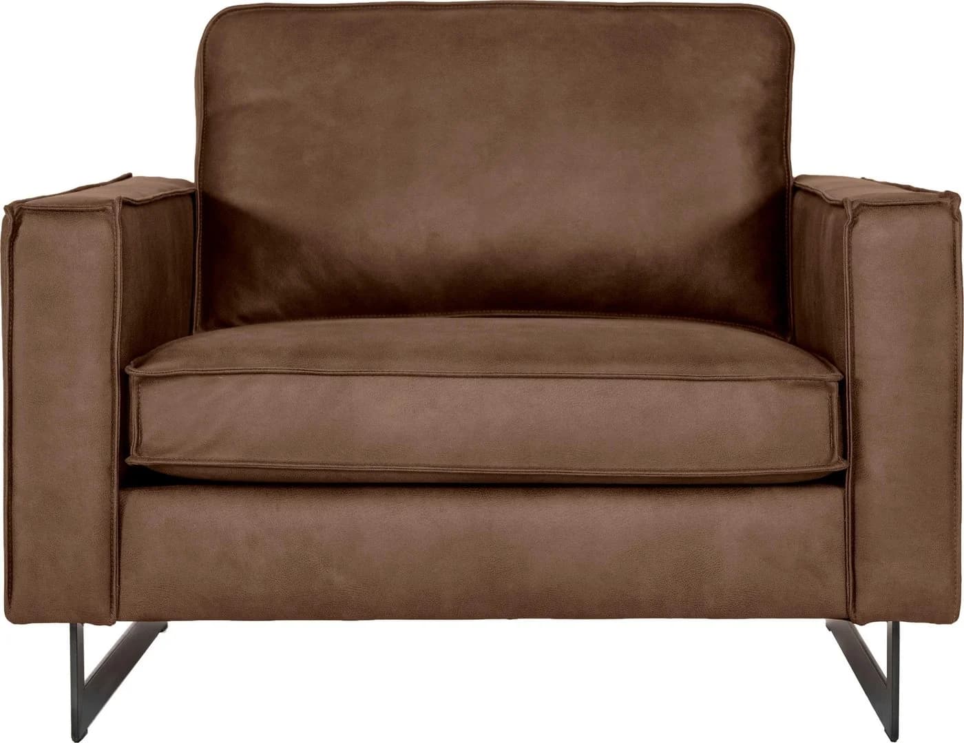 Home Affaire Loveseat Pinto 105 cm Braun Lederoptik