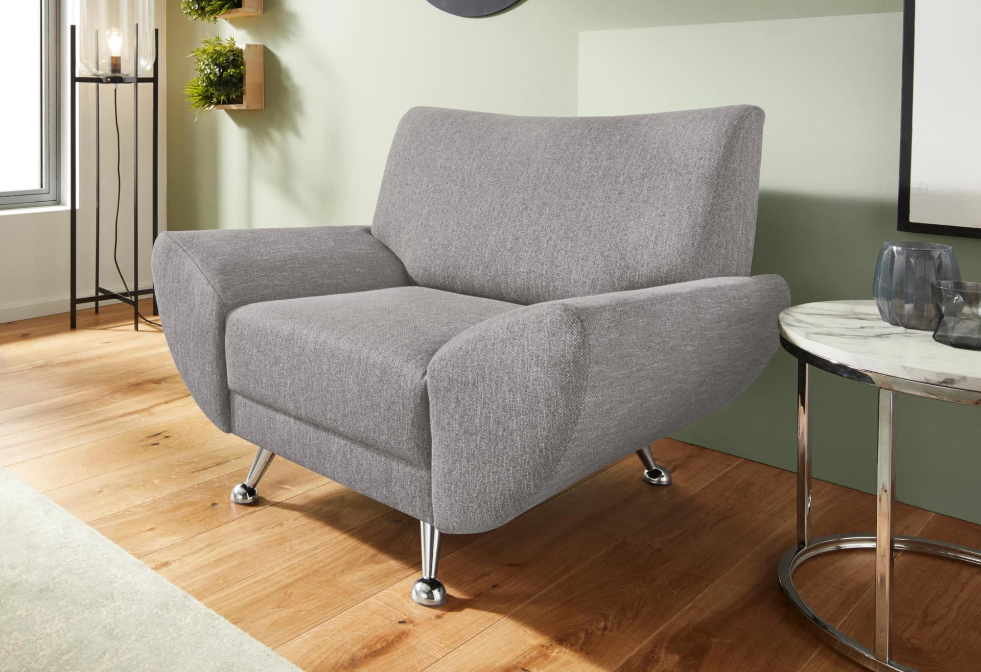 Home Affaire Sessel Saltare Grau Microfaser Modern