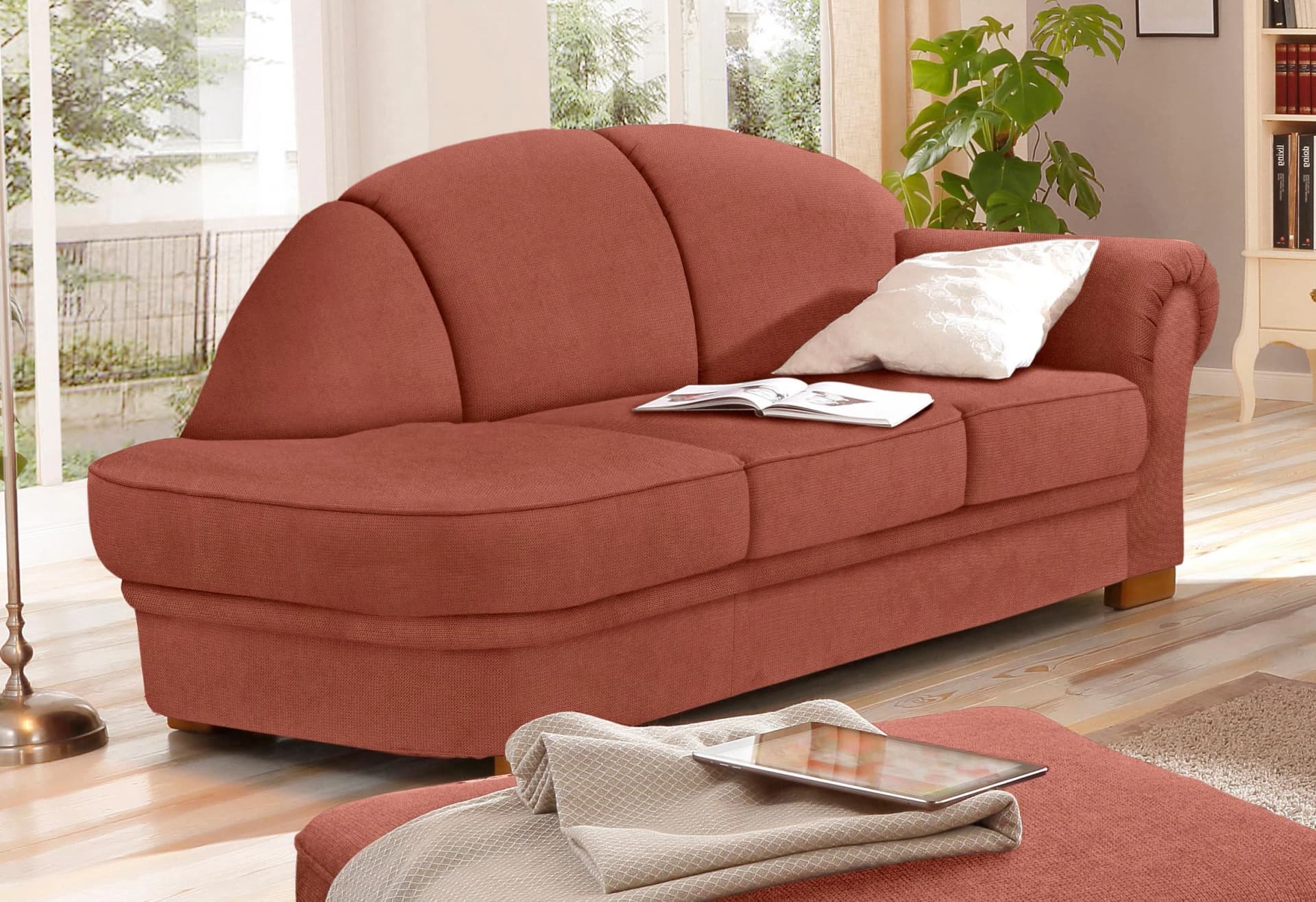 HOME AFFAIRE Recamiere Amrum Landhaus-Stil Terra Polyester