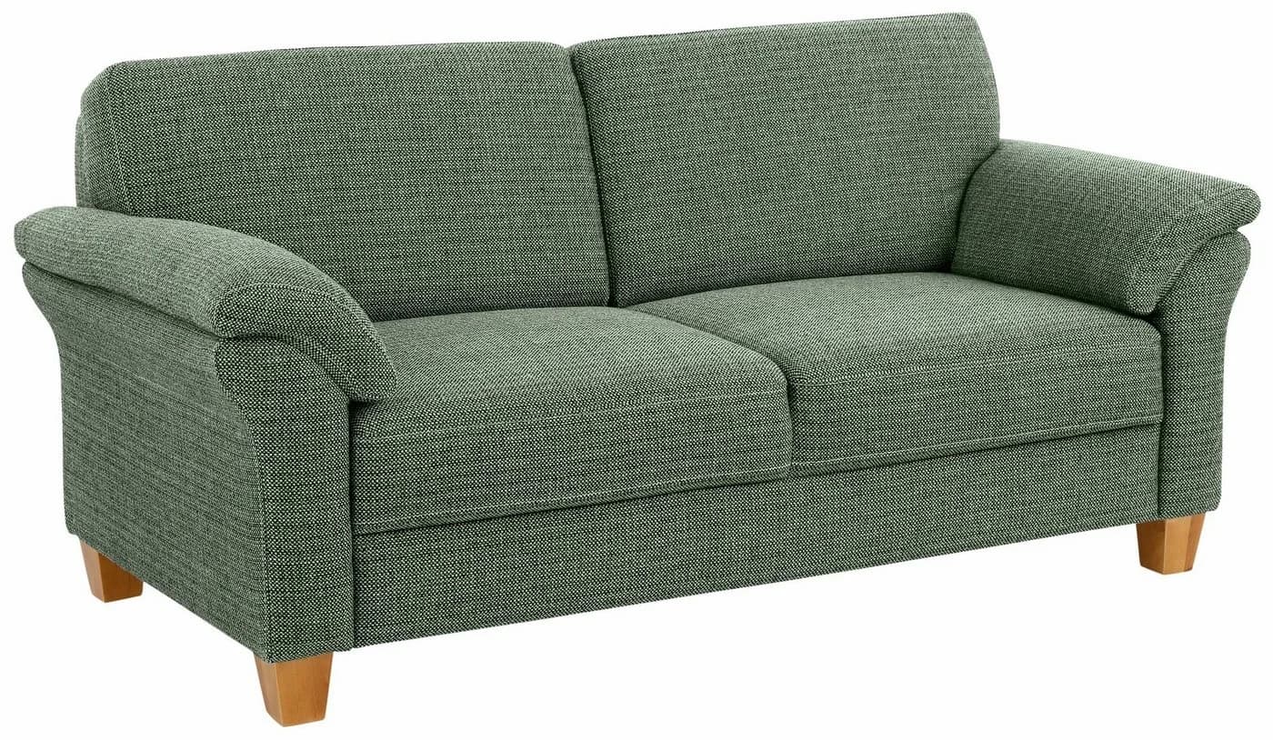 HOME AFFAIRE Borkum 2-Sitzer Sofa Grün-Grau Landhaus-Stil