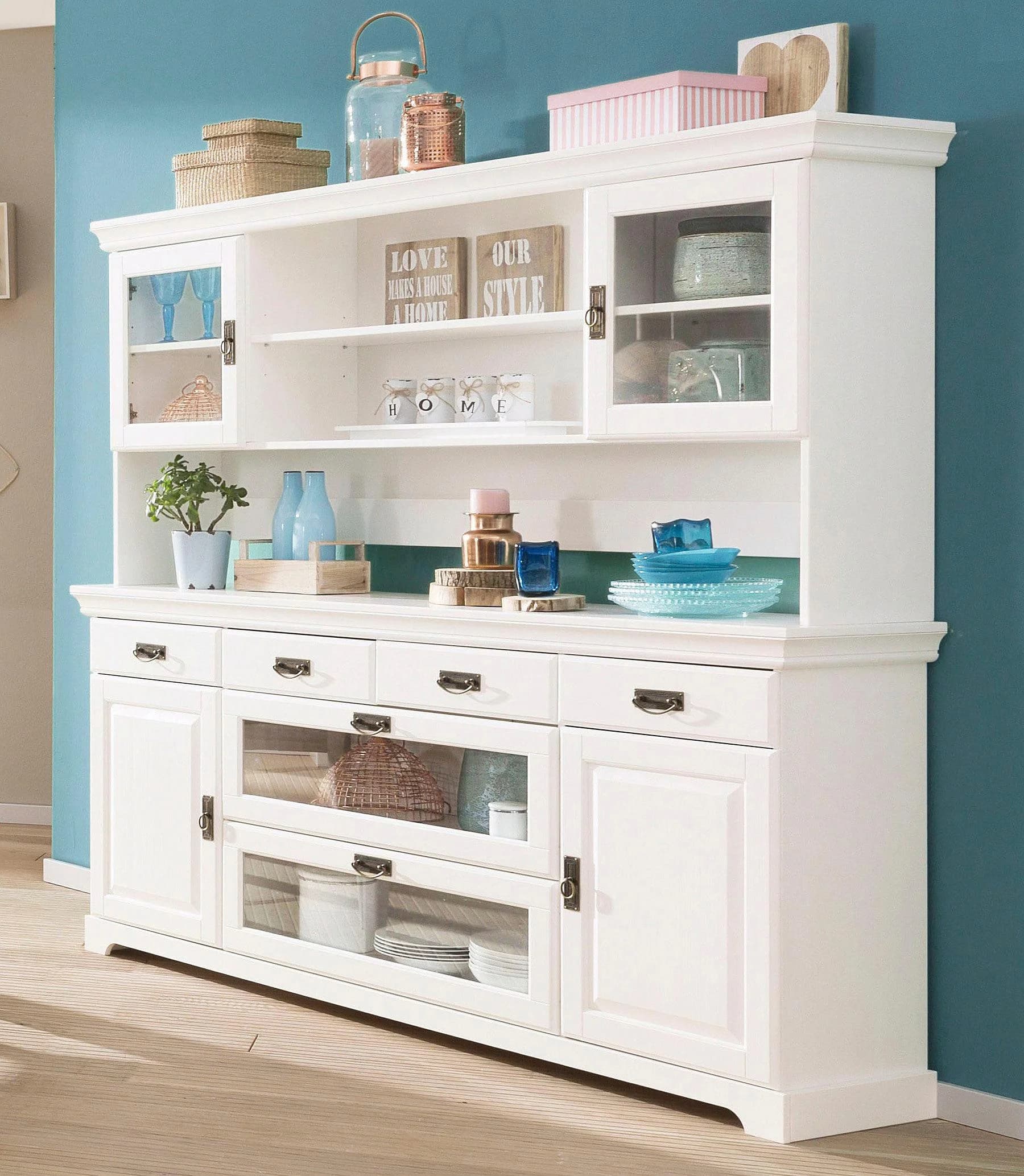 OTTO HOME Buffet Rügen Weiß Massivholz Landhausstil
