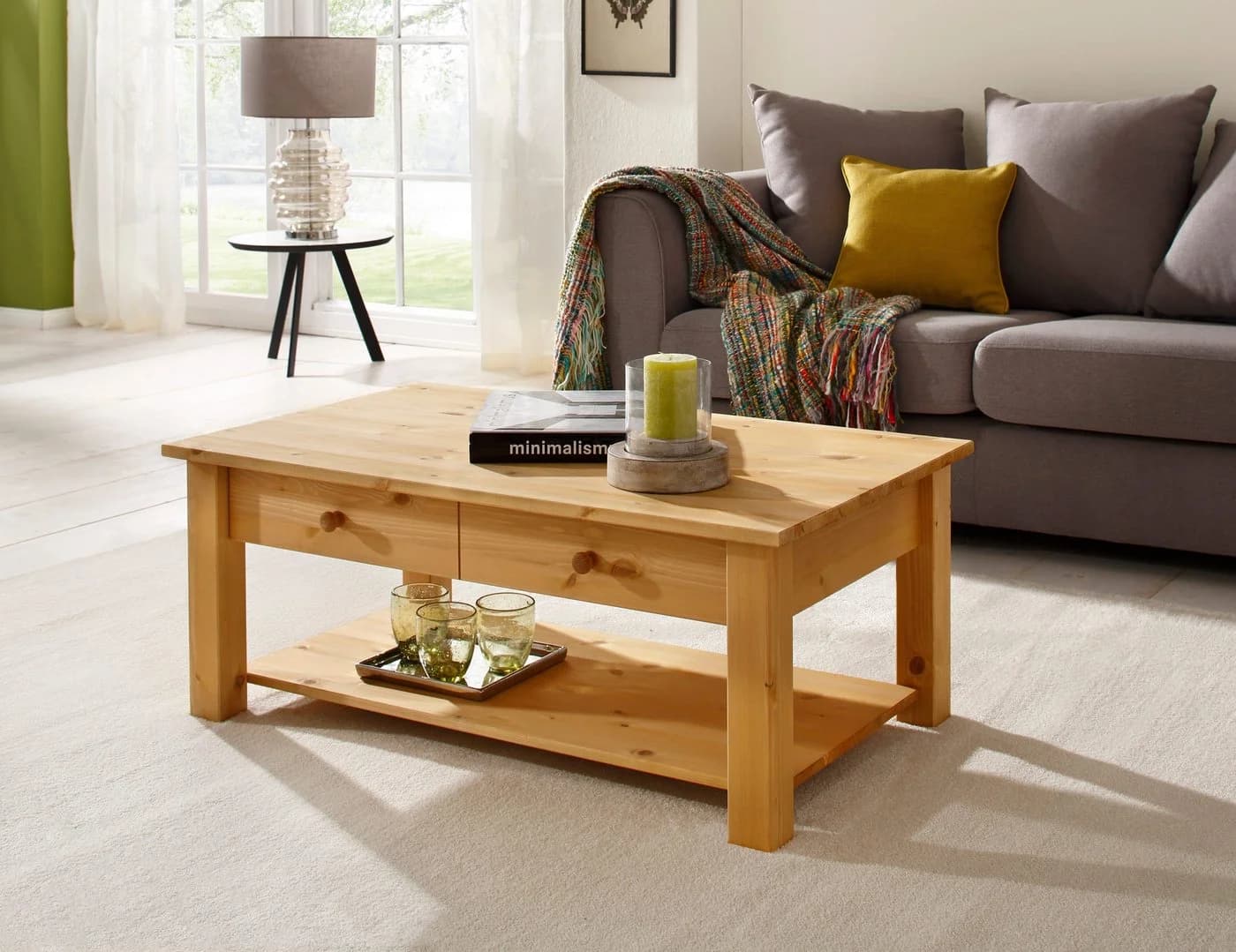 OTTO HOME Couchtisch Chicago Landhausstil Beige Natur