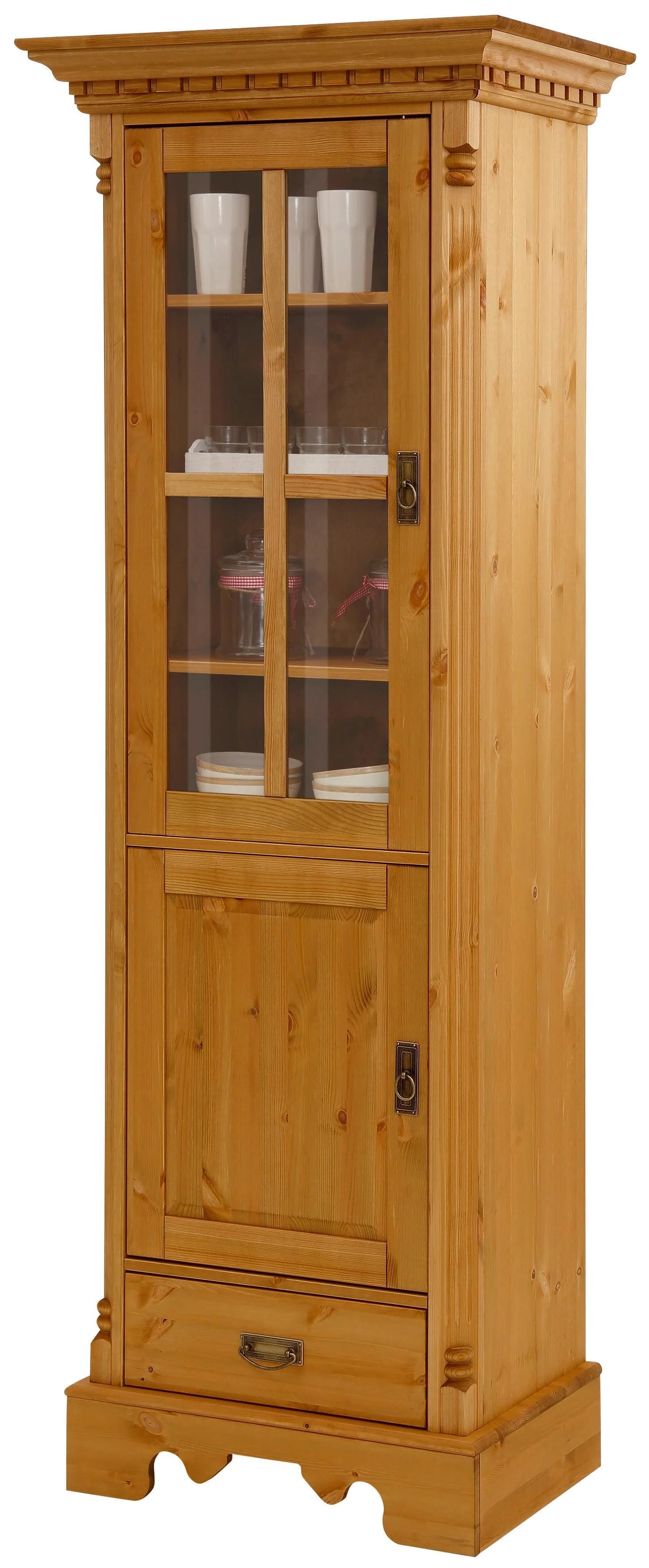 OTTO HOME Vitrine Milan Massivholz Beige Natur