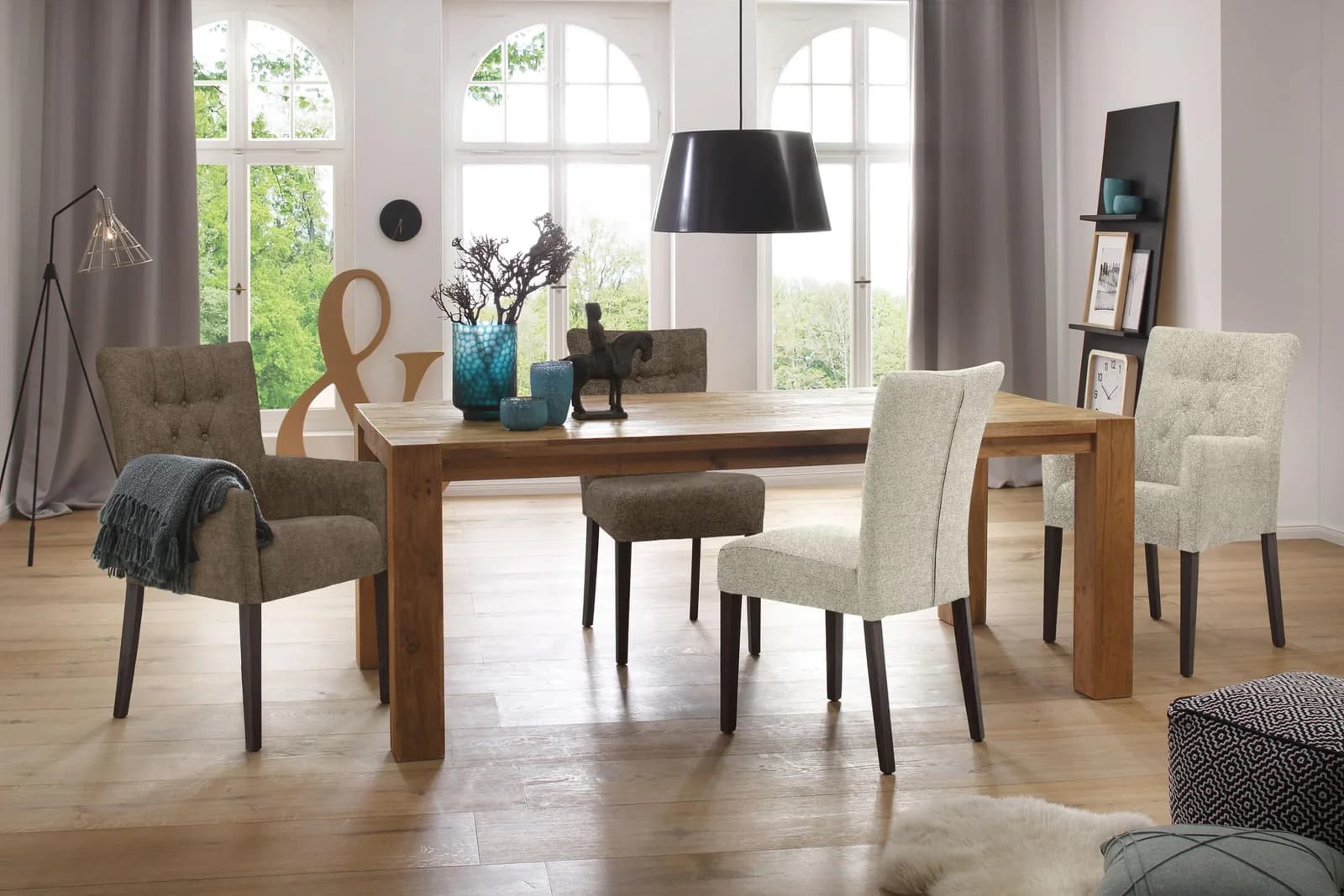 HOME AFFAIRE Esszimmerstuhl Queen Beige Wenge Polsterstuhl