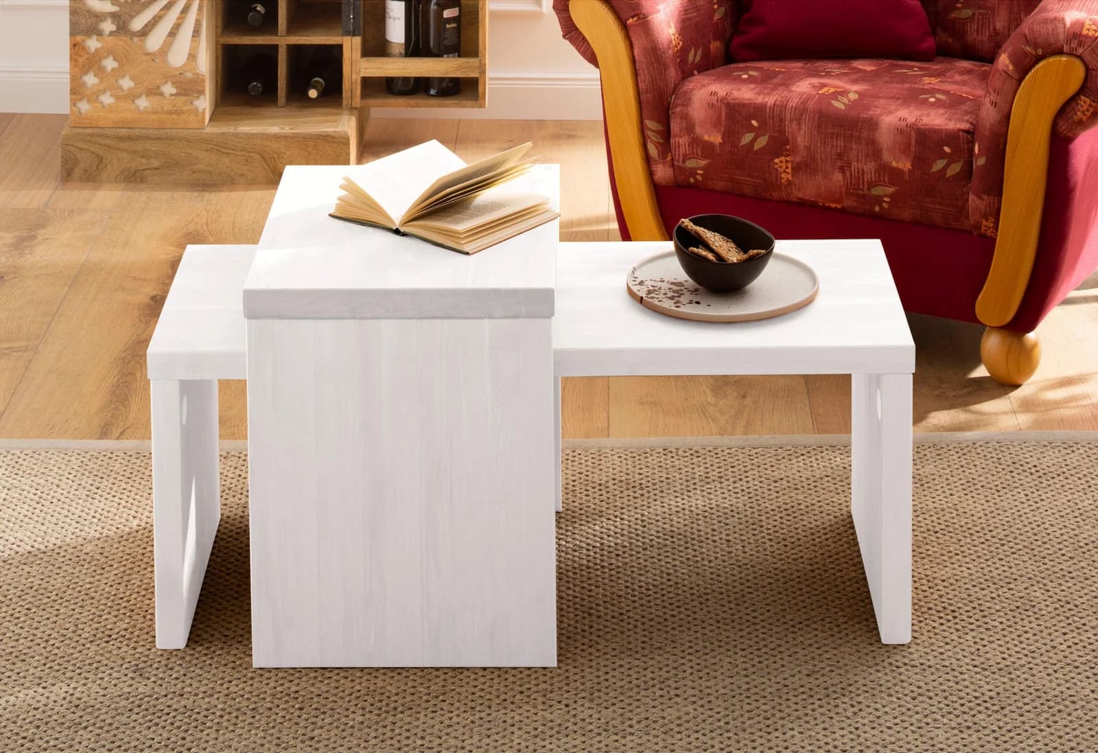 Home Affaire Couchtisch Leinz Weiß Kiefer