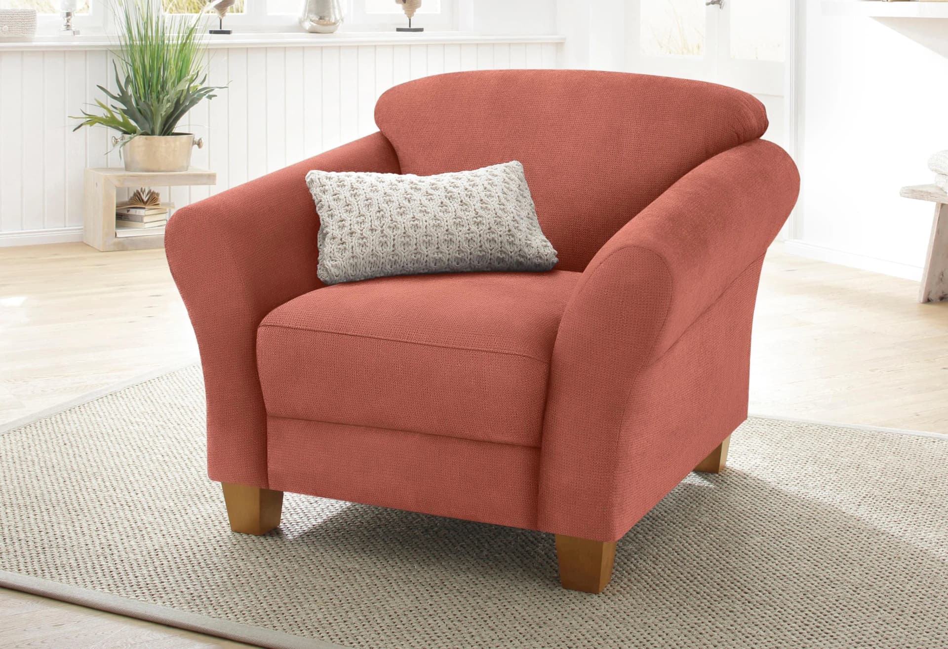 Home Affaire Sessel Gotland Orange Terra Luxus-Microfaser