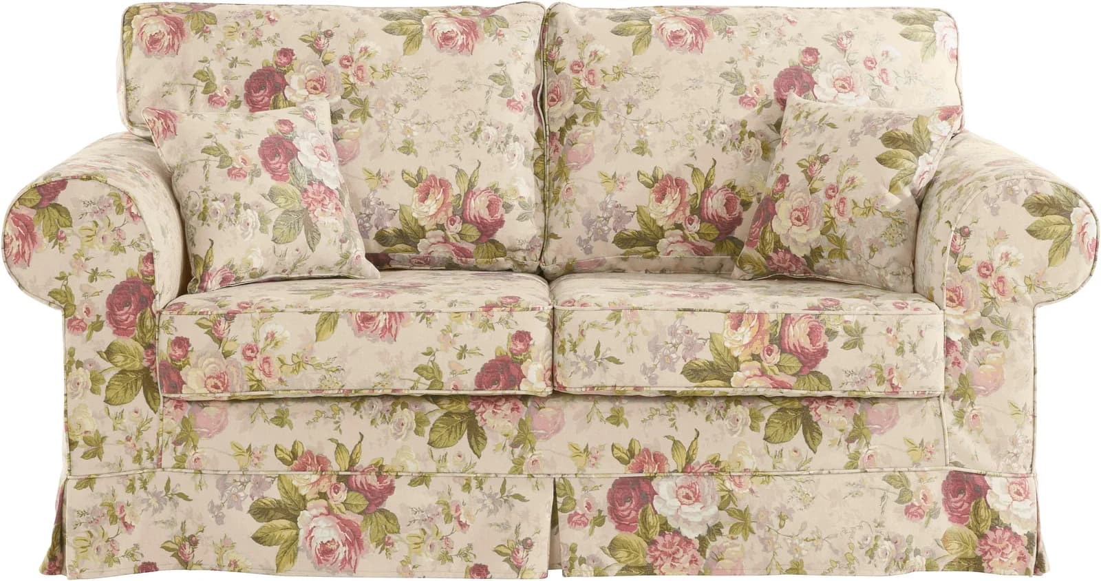 HOME AFFAIRE Shadmoor 2-Sitzer Sofa Beige Blumendruck