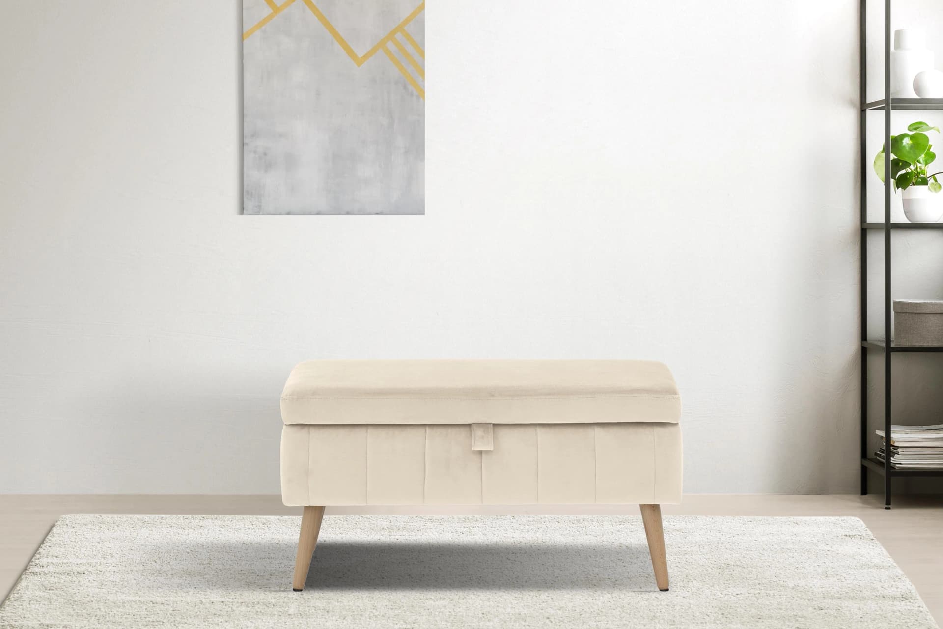 OTTO HOME AMIRA Truhenbank Beige mit Stauraum