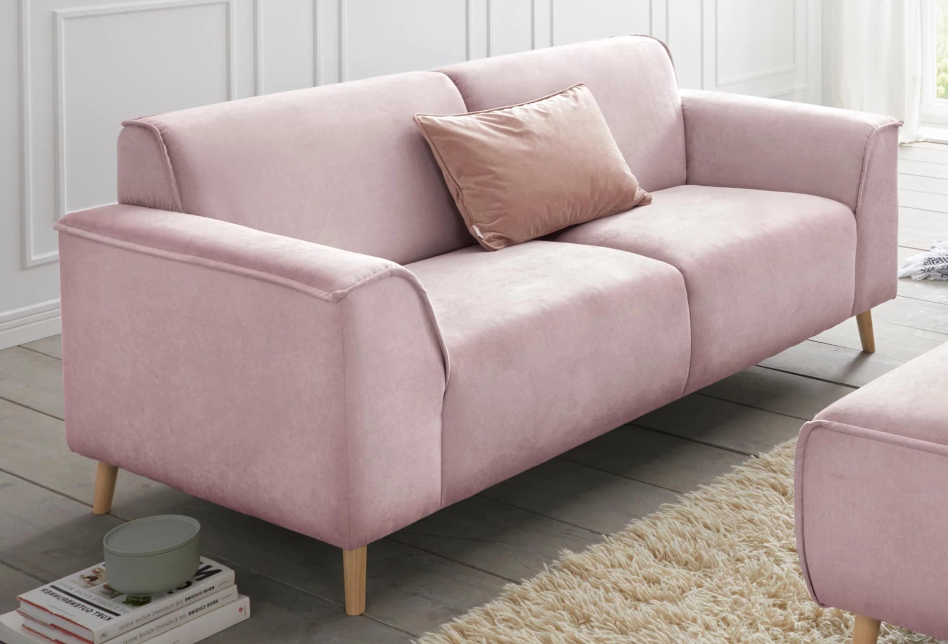 Home Affaire Janek 2,5-Sitzer Sofa Skandinavisch Rosa