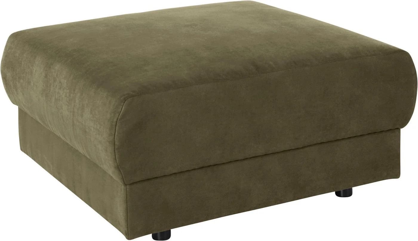 OTTO HOME Hocker Hobro Olivgrün Microfaser Lederoptik Polsterhocker