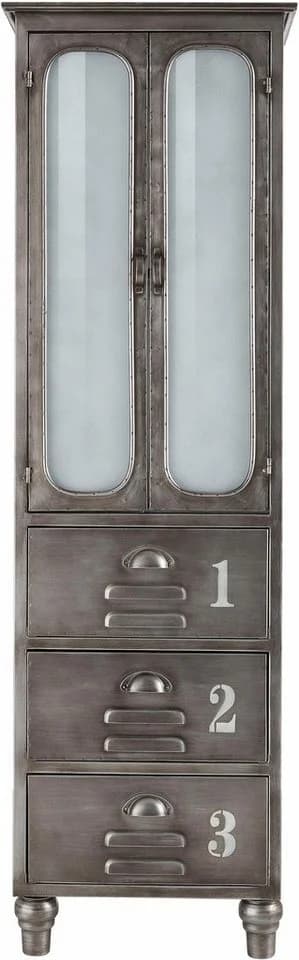 Home affaire Mehrzweckschrank Industrial Grau Metall