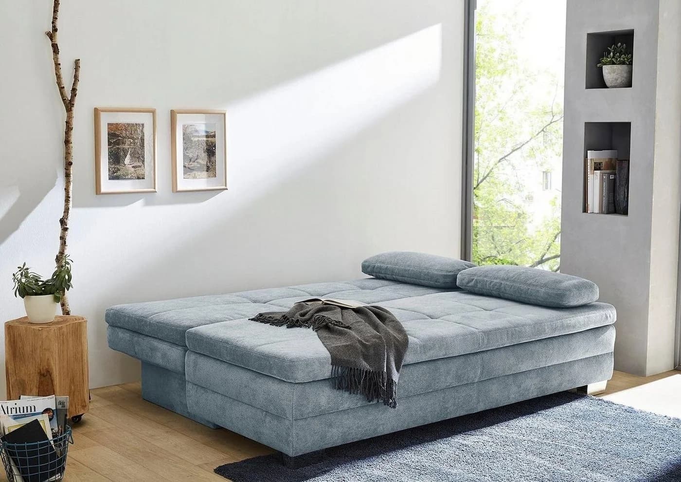 Jockenhöfer Gruppe Schlafsofa Lincoln Aqua mit Bettkasten