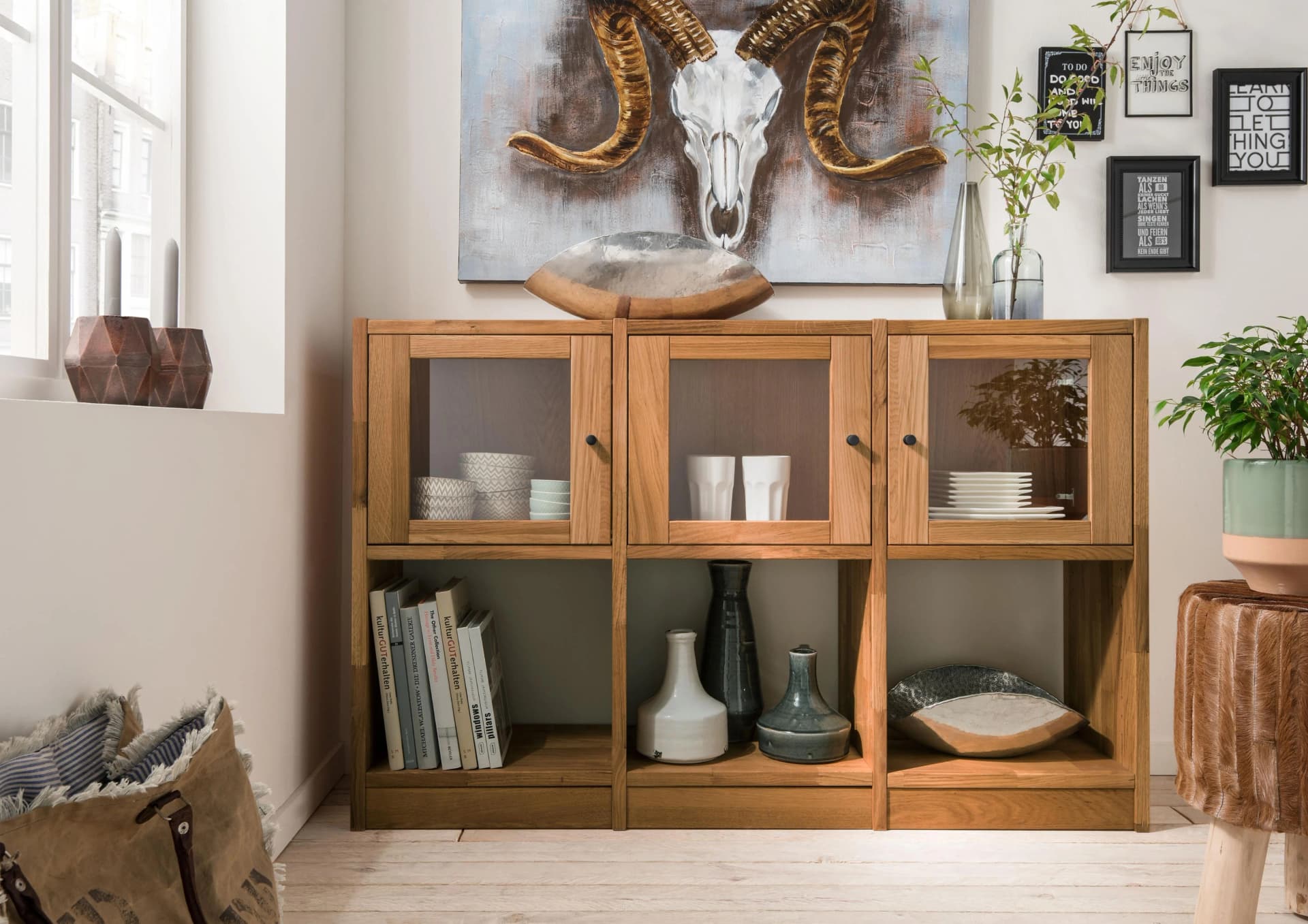 Sideboard Home Affaire Ecko Wildeiche 136 cm
